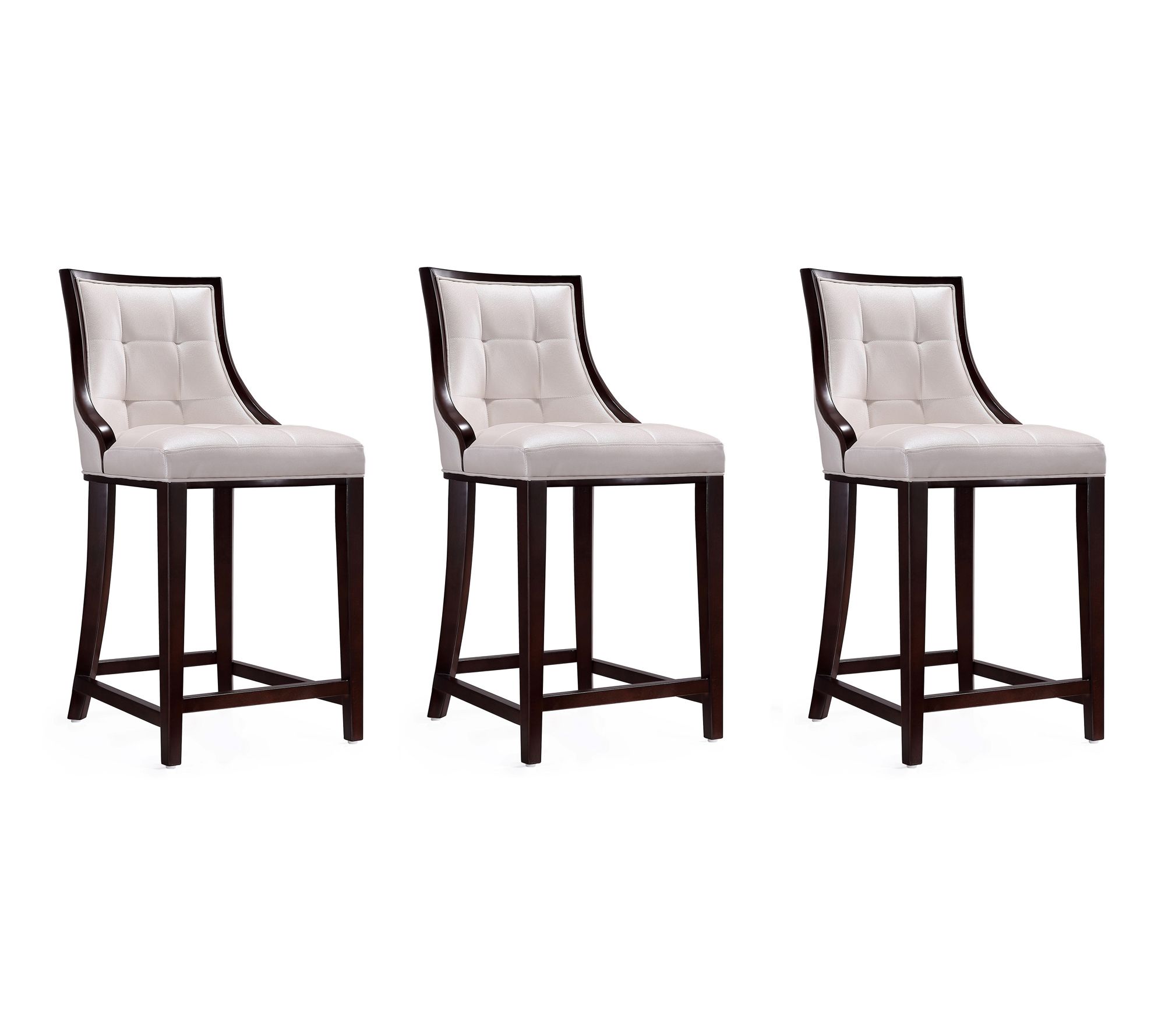Manhattan Comfort Fifth Avenue Wood Counter Stool - Set of 3