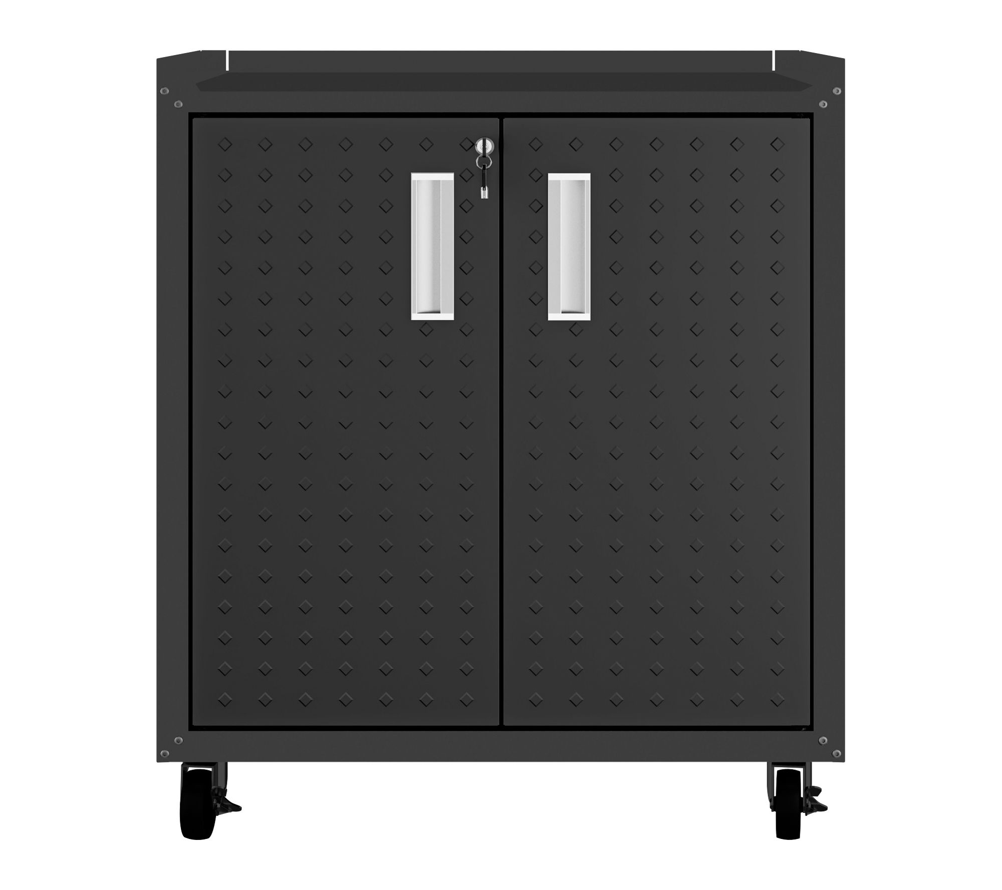 Manhattan Comfort Fortress Mobile Garage Cabinet with Shelves
