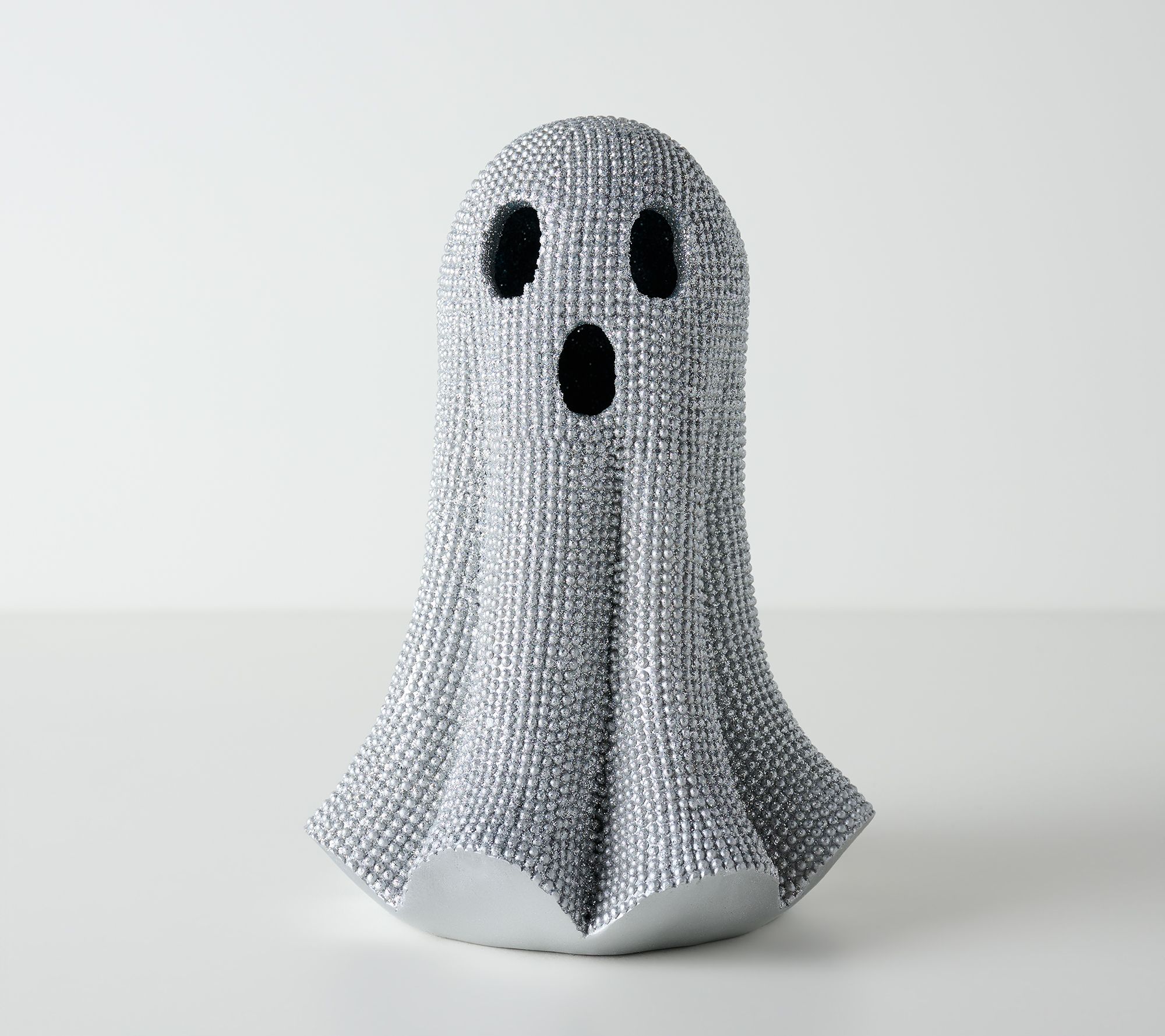 11" Illuminated Beaded Glitter Ghost by Mally Roncal