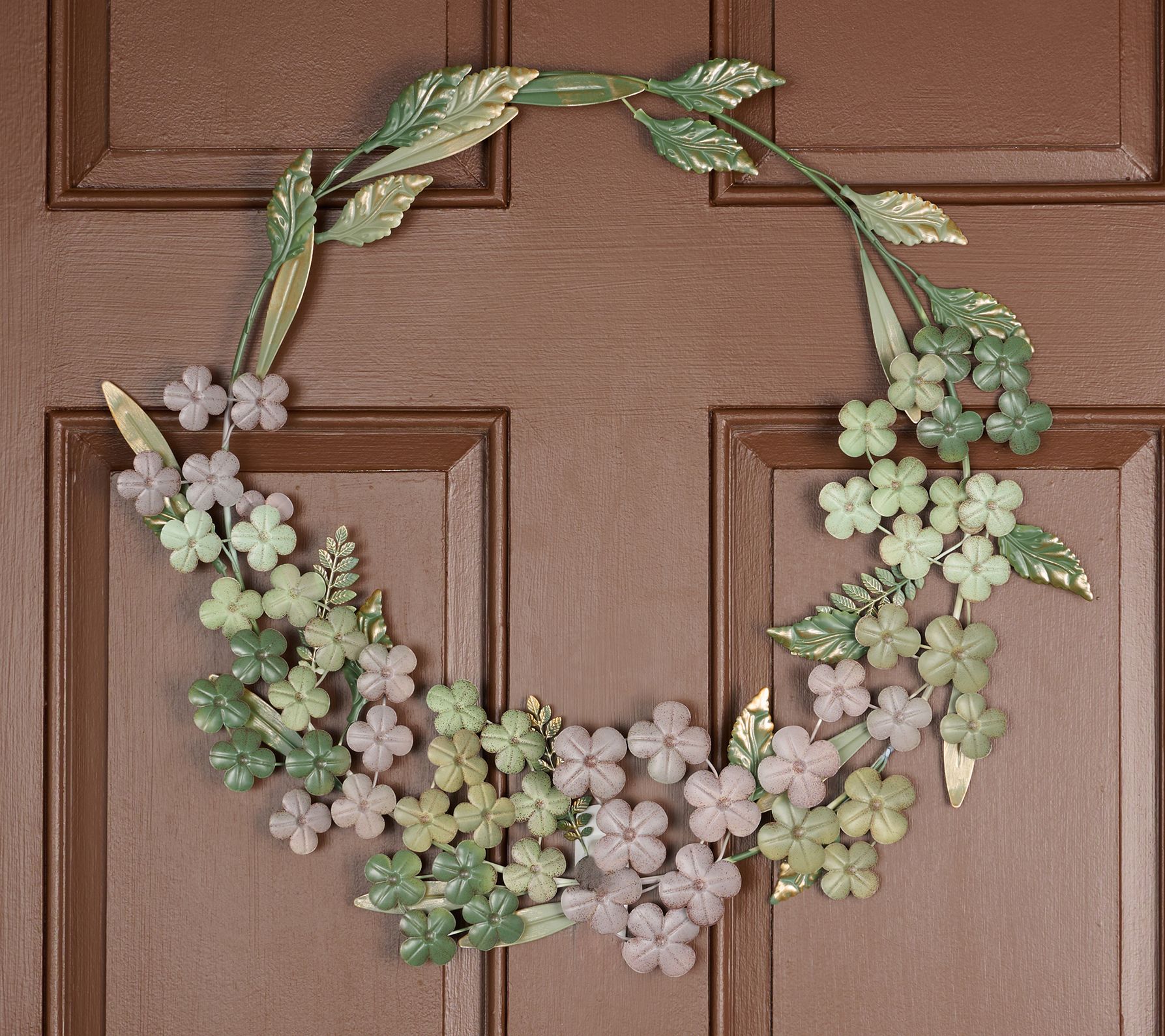"As Is" Home Reflections 23" Oval Metal Hydrangea Wreath