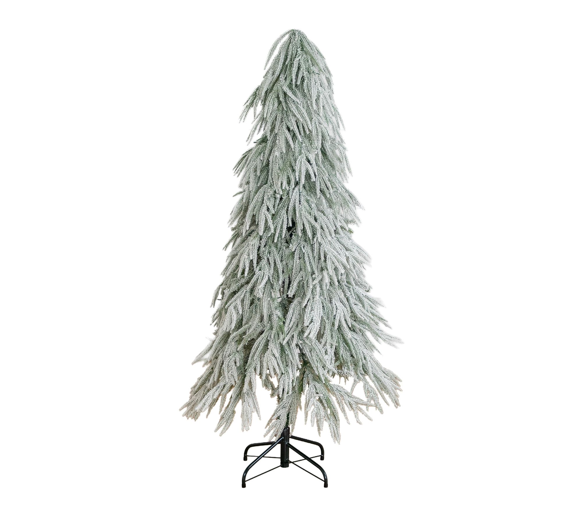5-ft Flocked Down Swept Christmas Tree by Nearly Natural