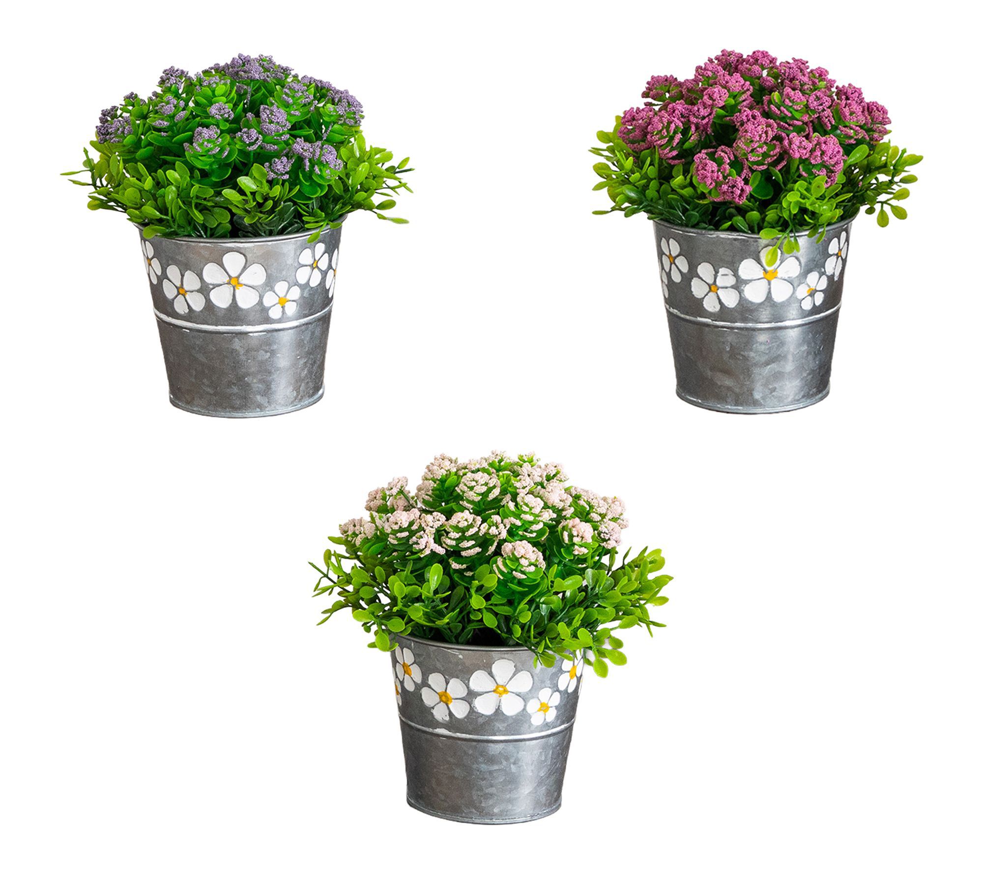 Artificial Arrangement in Pot - Set of 3 by Nearly Natural