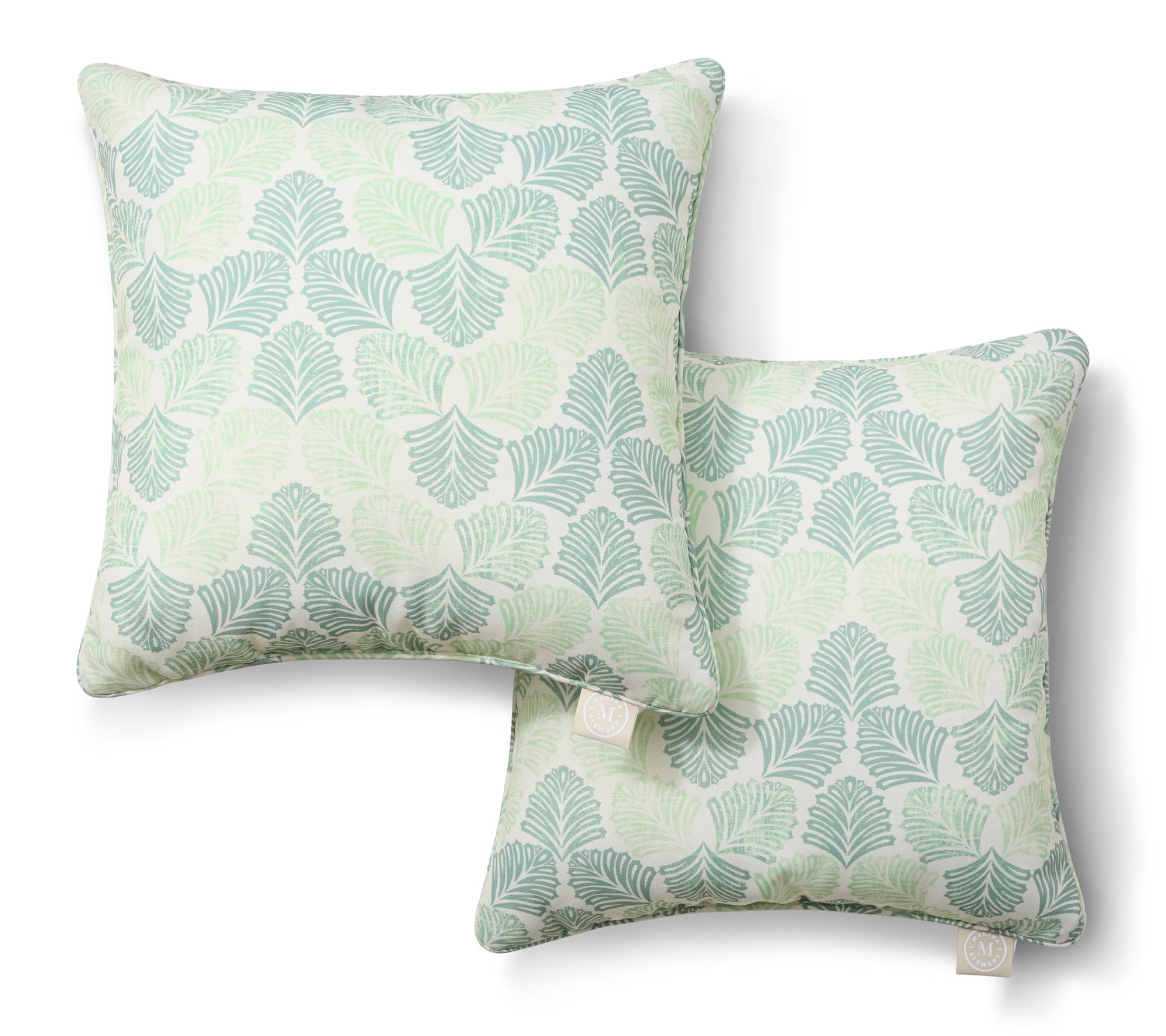 Martha Stewart Banana Leaves 18"x18" Outdoor Pillow 2-Pack