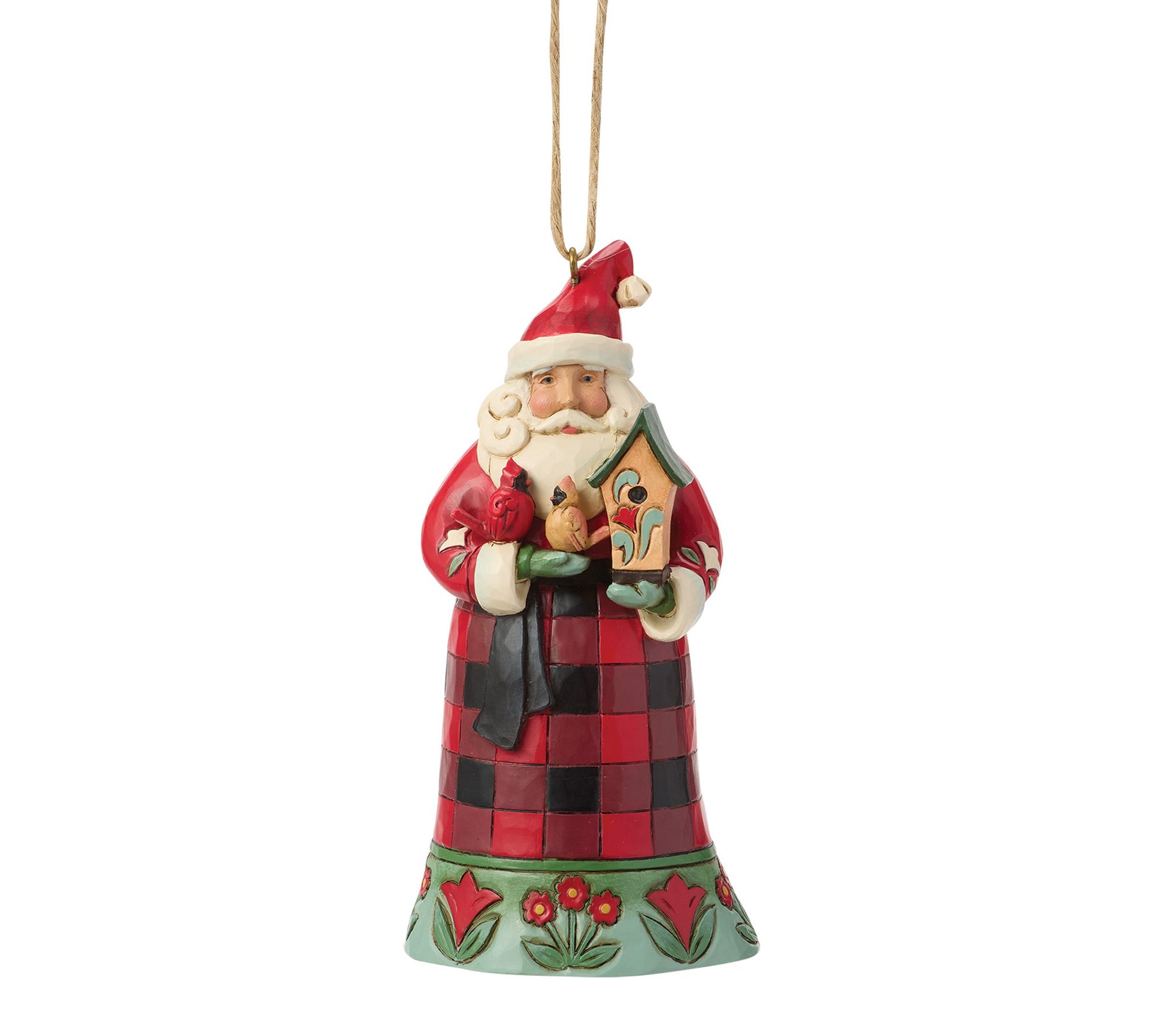 Jim Shore Highland Glen Santa Cardinal HangingOrnament
