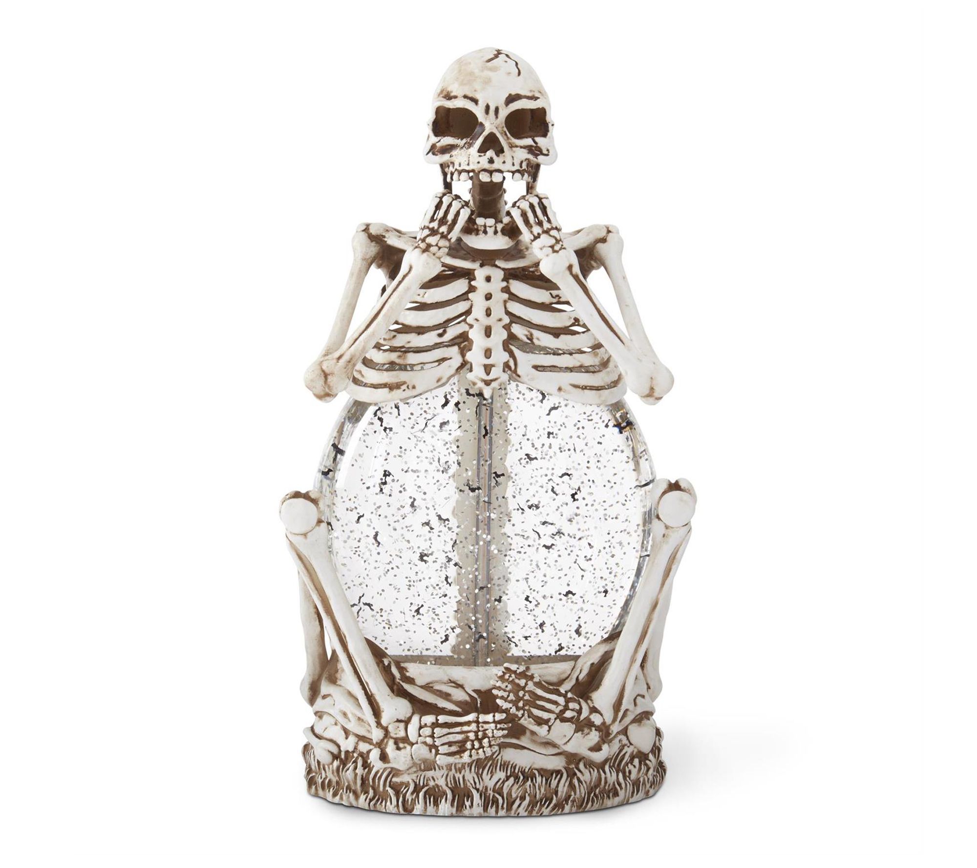 RC Home Decor-11.25" LED Glitter Skeleton WaterGlobe Lantern