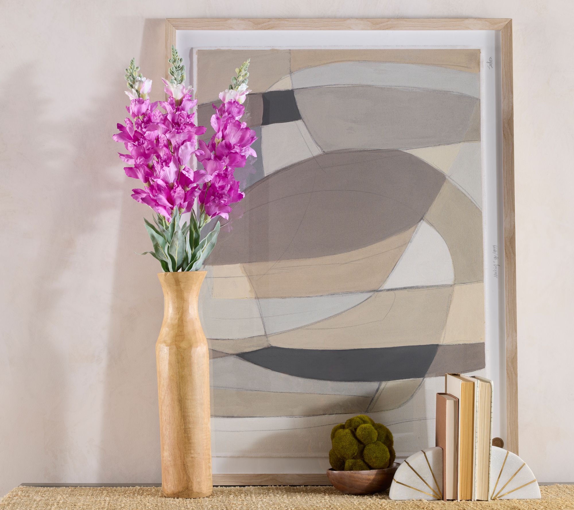 "As Is" Set of 3 32" Faux Snapdragon Floral Stems by Kim Gravel