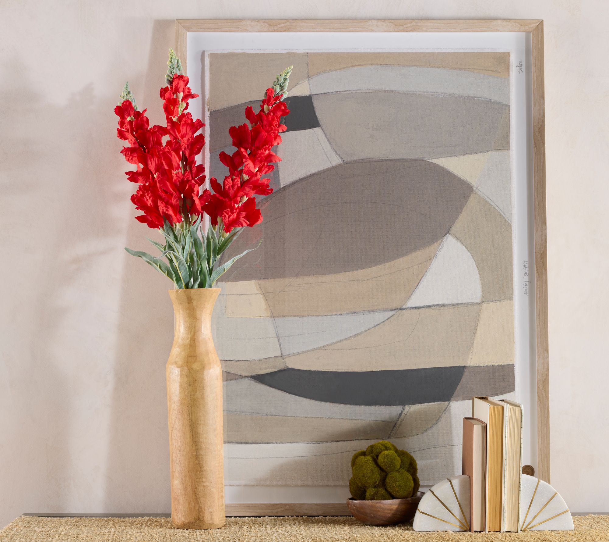 "As Is" Set of 3 32" Faux Snapdragon Floral Stems by Kim Gravel