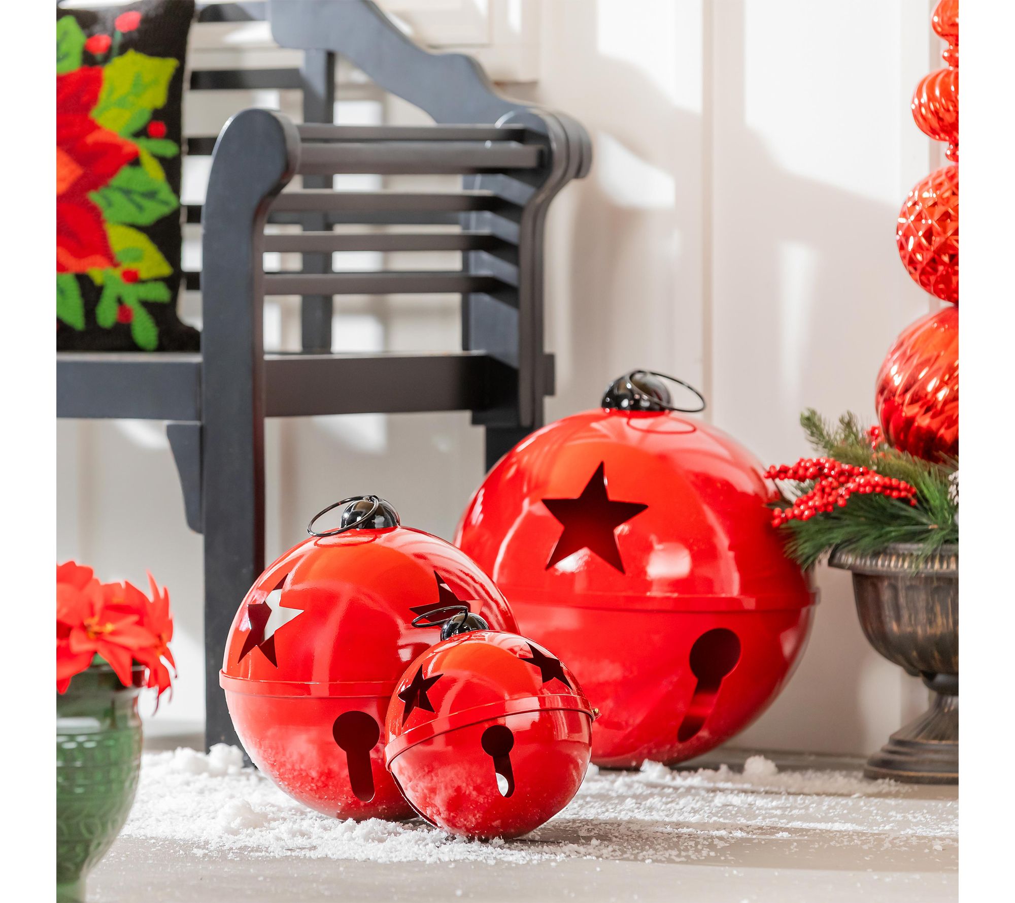 Evergreen 21"H Set of 3 Metal Nested OrnamentsStatue