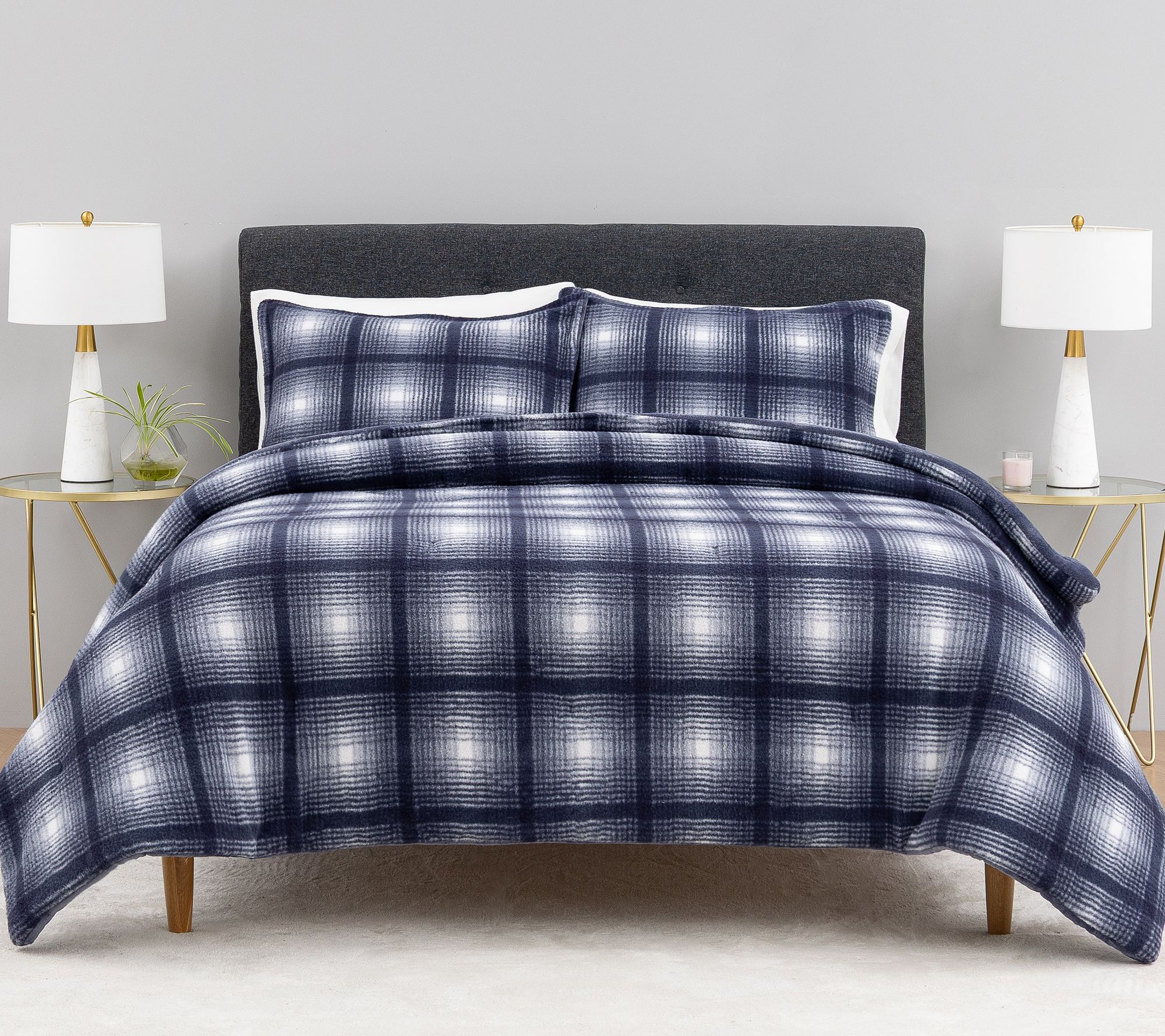 Berkshire Plaid Vintage Teddy Comforter Set- Full