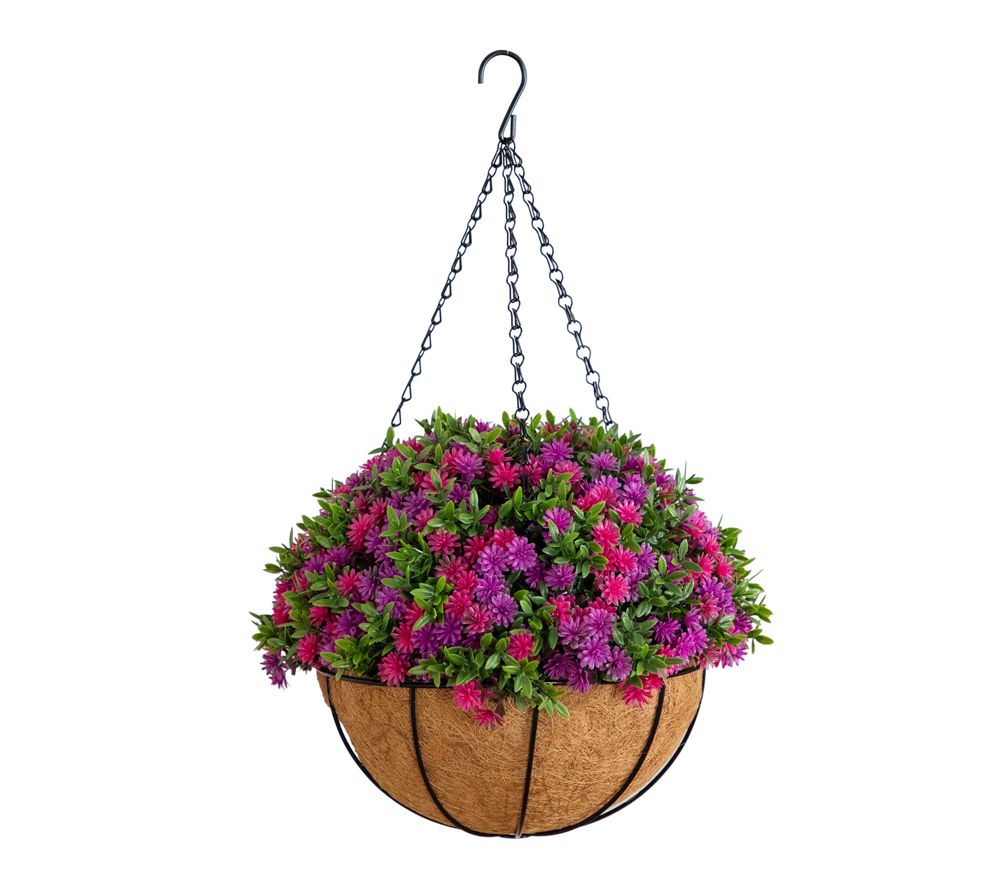 19-in UV Dandelion Plant in Basket by Nearly Natural
