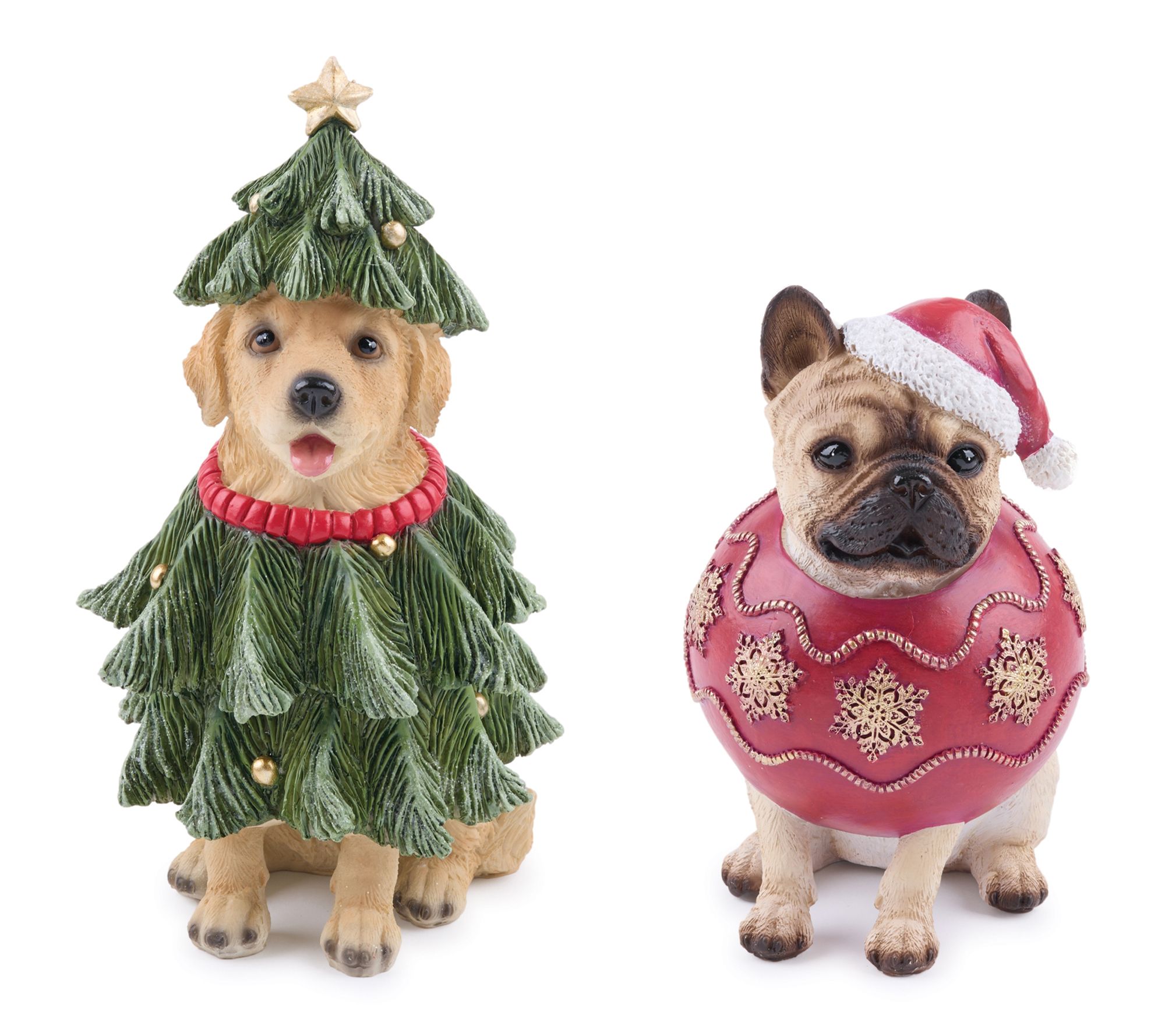 Melrose Holiday Dog Figurine (Set of 2)