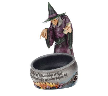 Jim Shore Heartwood Creek Witch With Cauldron Figurine - Qvc.com