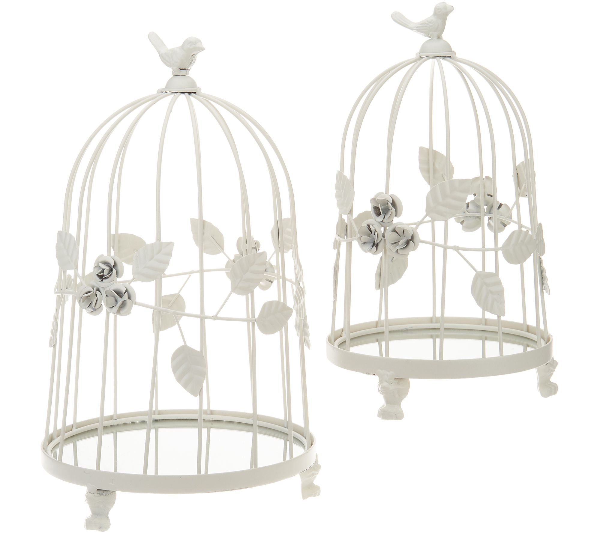 Photo inspiration: Set Of 2 Metal Bird Cages With Vine Detail Mirrored Photo Inspiration