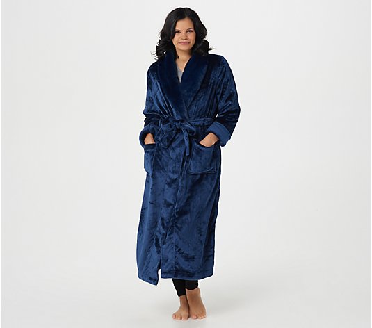 Berkshire Blanket Velvet Soft Robe with Plush Collar