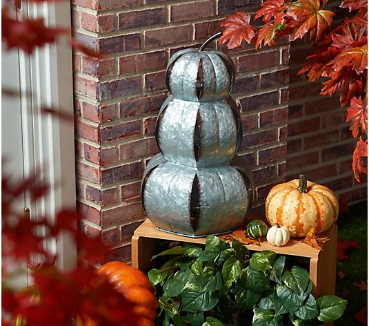 Home Reflections 20" Galvanized Stacking Pumpkins