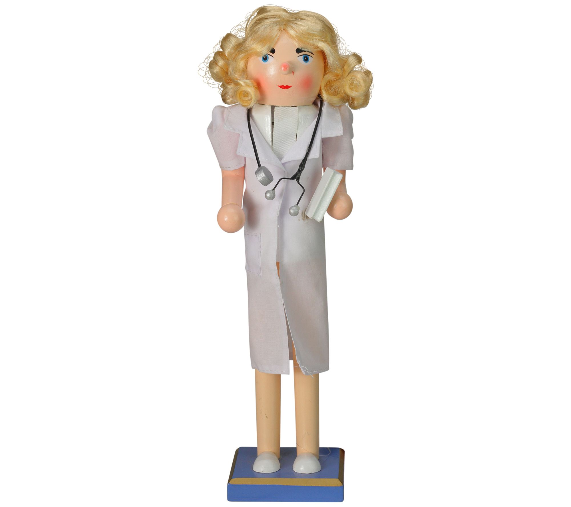 Northlight 15-Inch Wooden Nurse Nutcracker withStethoscope