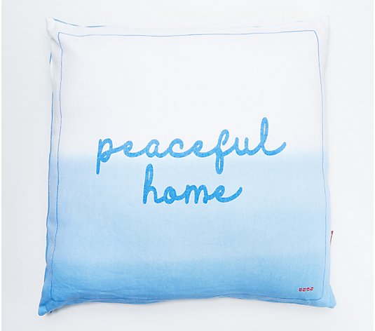 "As Is" Peace Love World 24" x 24" Oversized Dip Dye Pillow