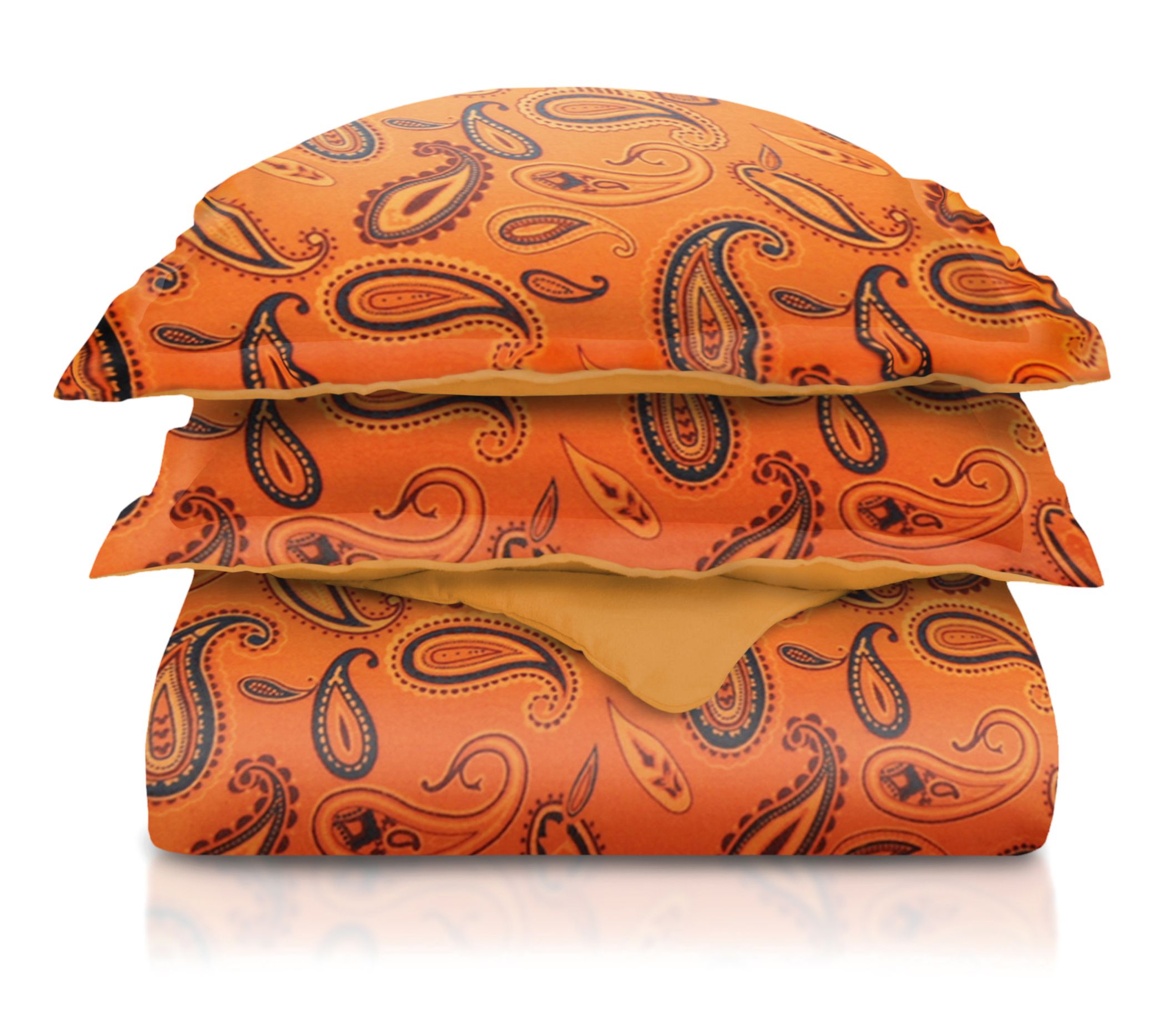 Superior Cotton Flannel Paisley Duvet Cover SetKing/Cal King