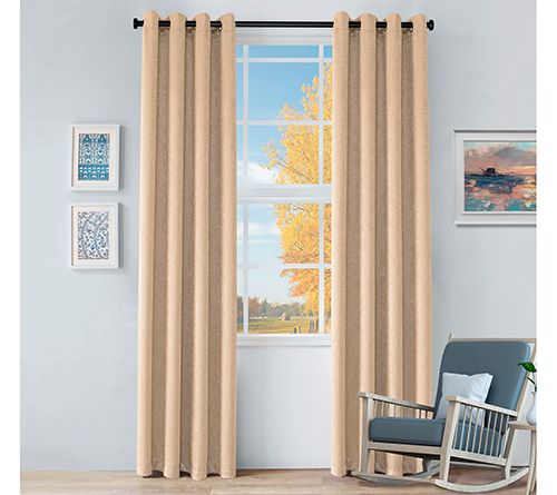 Superior Senna Blackout Grommet Curtain, 2 Panels, 52 x 96