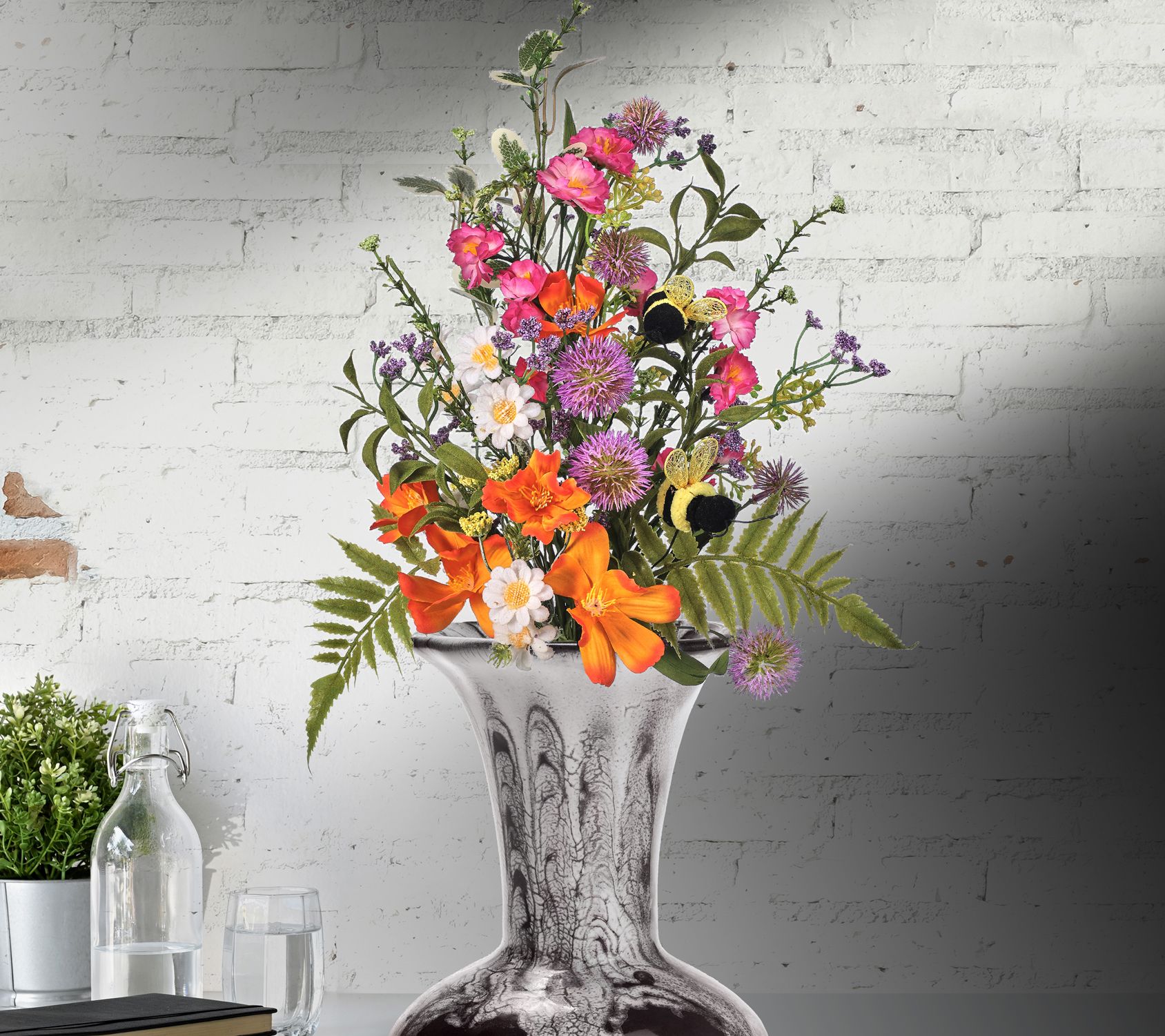 Summer Bloom W Bee Bouquet 21" by Valerie