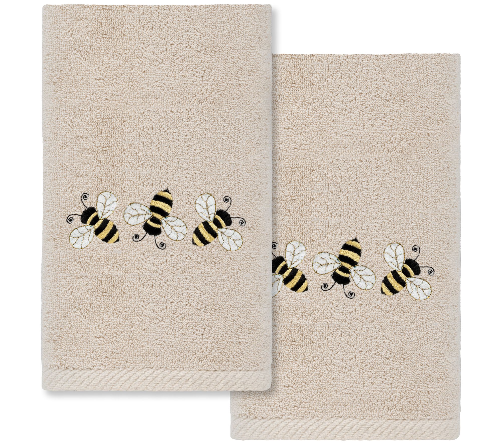 Linum Home Textiles Bee Dance - Embroidered 2-Pc Hand Towels