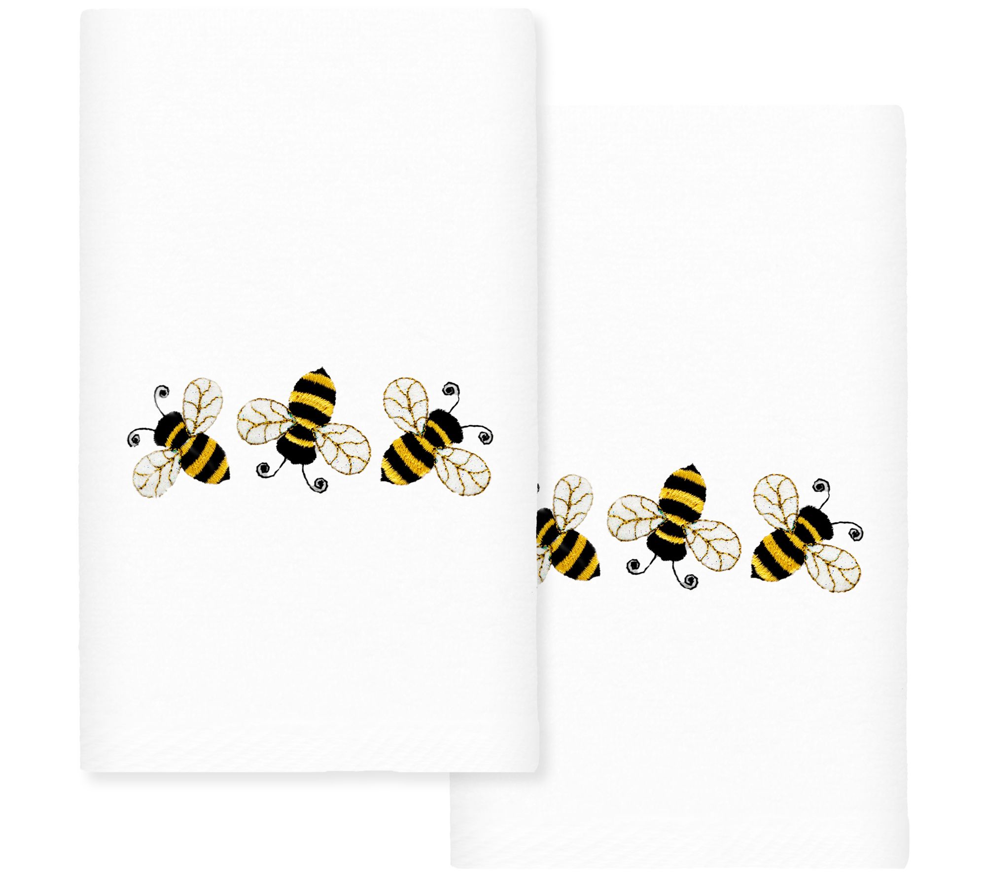 Linum Home Textiles Bee Dance - Embroidered 2-Pc Hand Towels