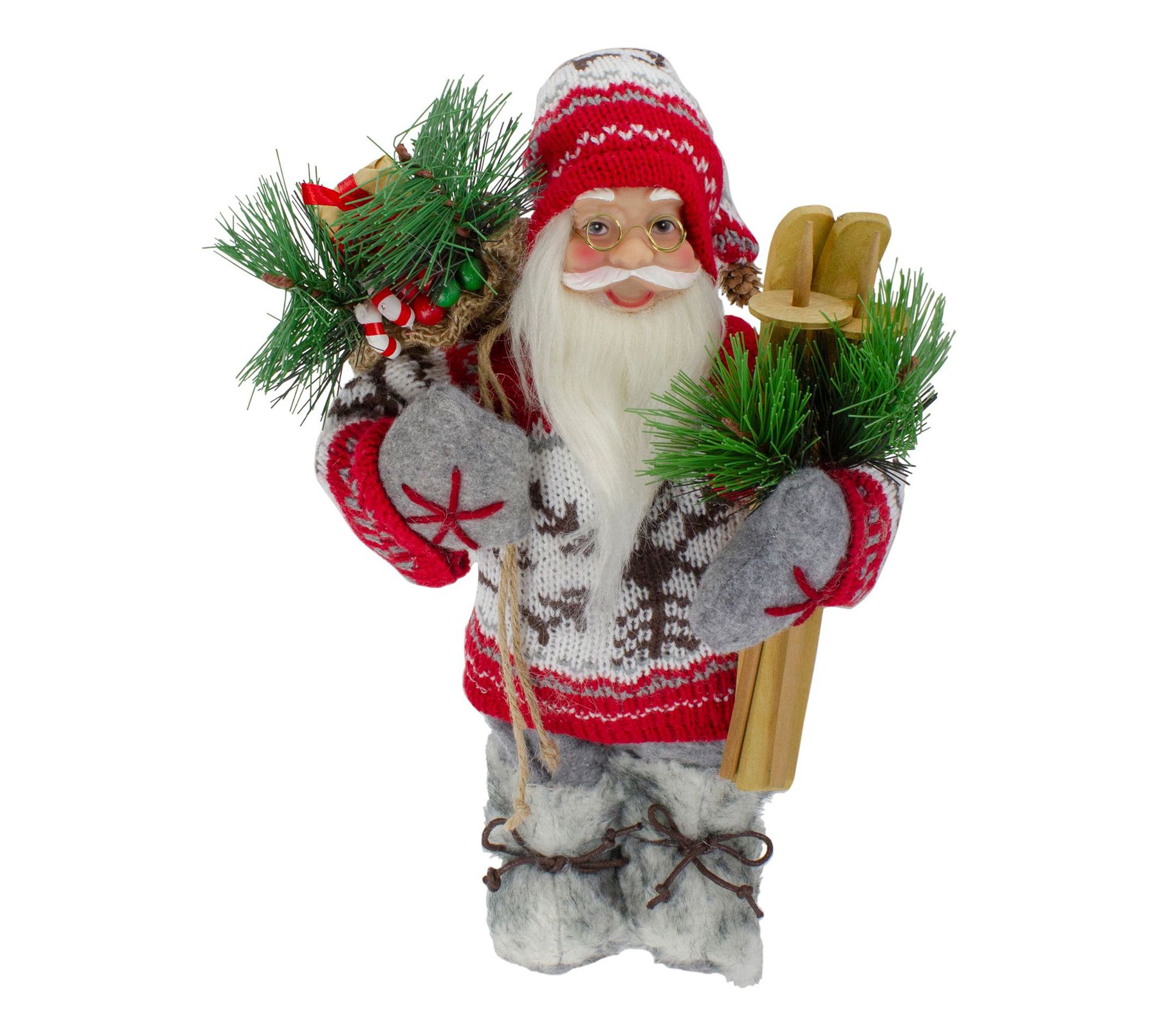 Northlight 12" Santa Dressed in a Warm Sweater & Boots Figure