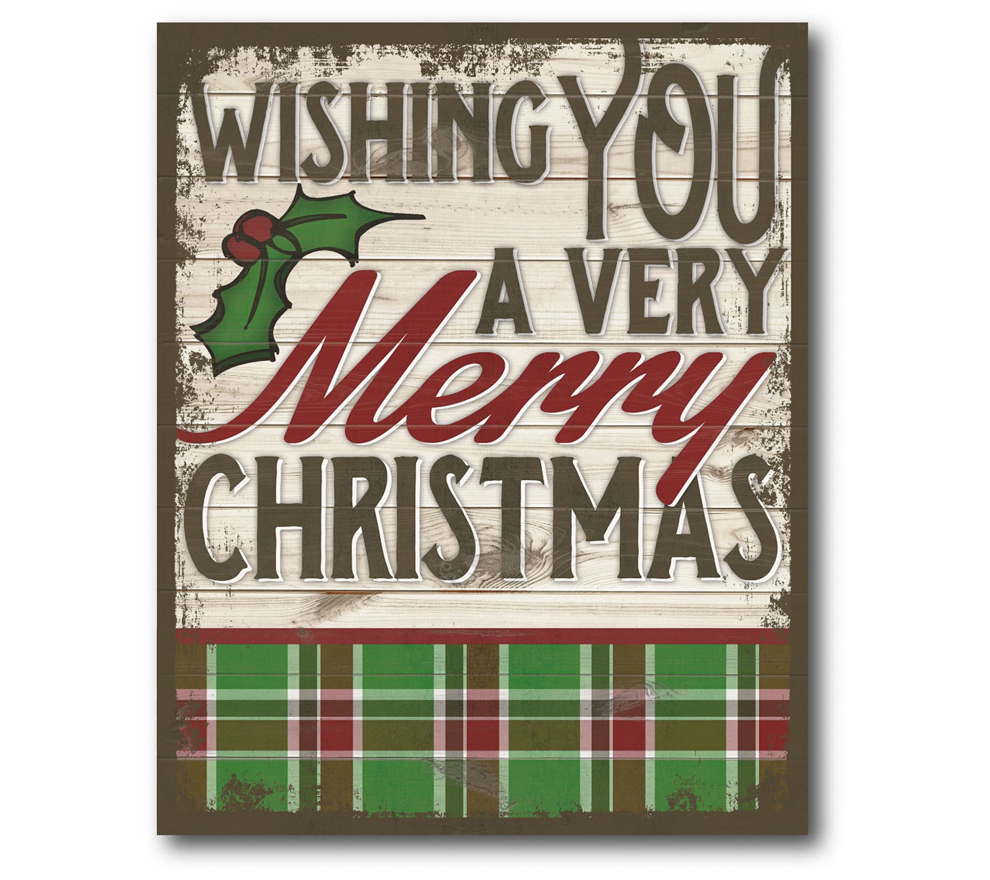 Courtside Market Plaid Christmas IV 16" x 20" Canvas Wall Art