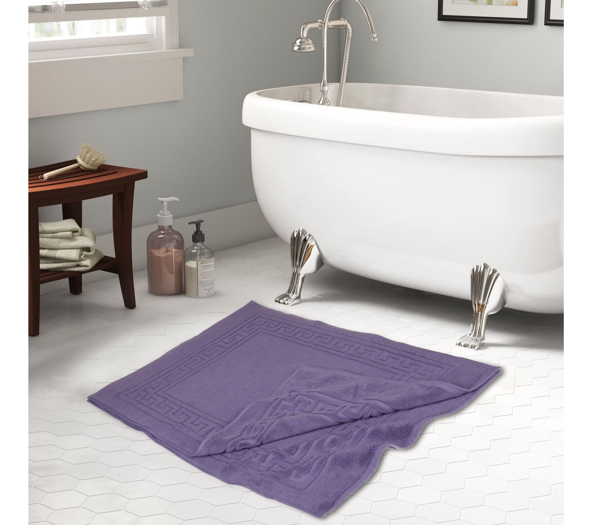 Superior Cotton 2-Piece Absorbent Bath Mat Set