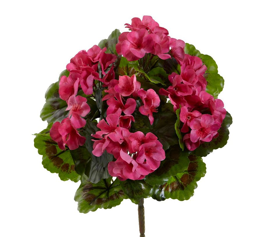 Geranium Artificial Bush Set of 4 by Nearly Natural