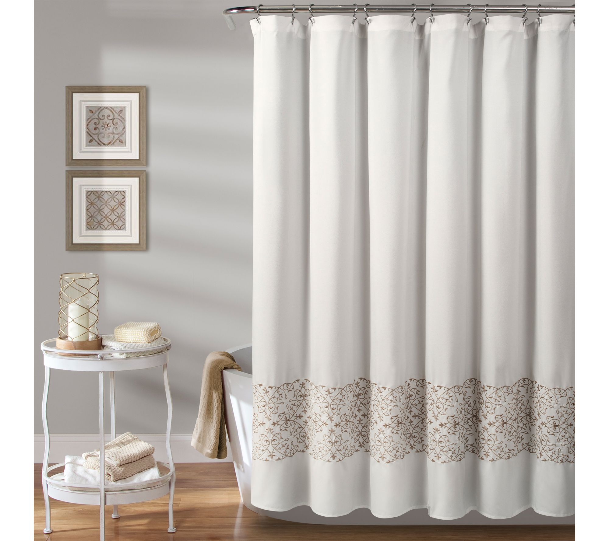 Scroll Medallion 72" x 72" Shower Curtain by Luh Decor