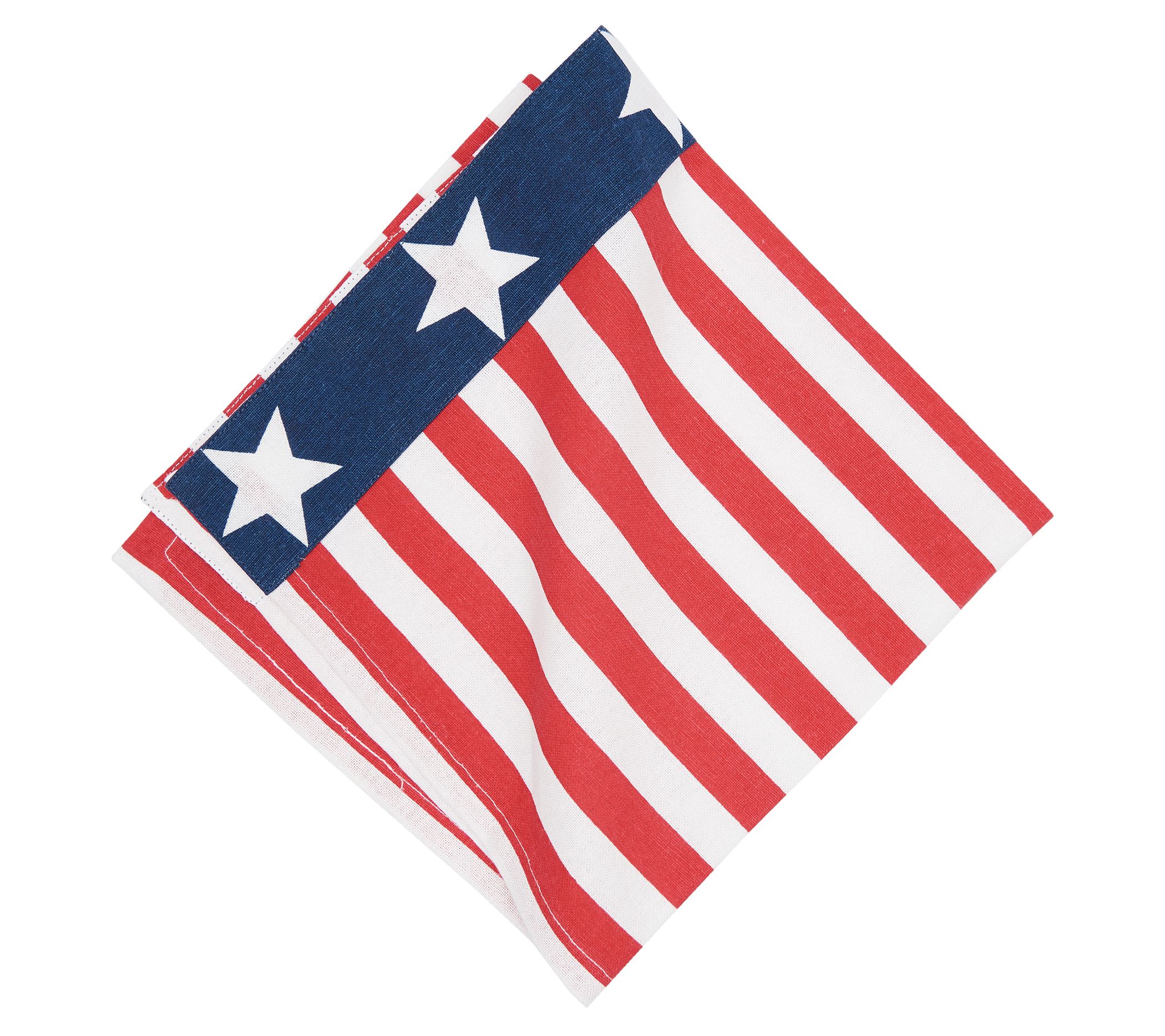 18" x 18" Stars and Stripes Napkin Set 6 by Valerie