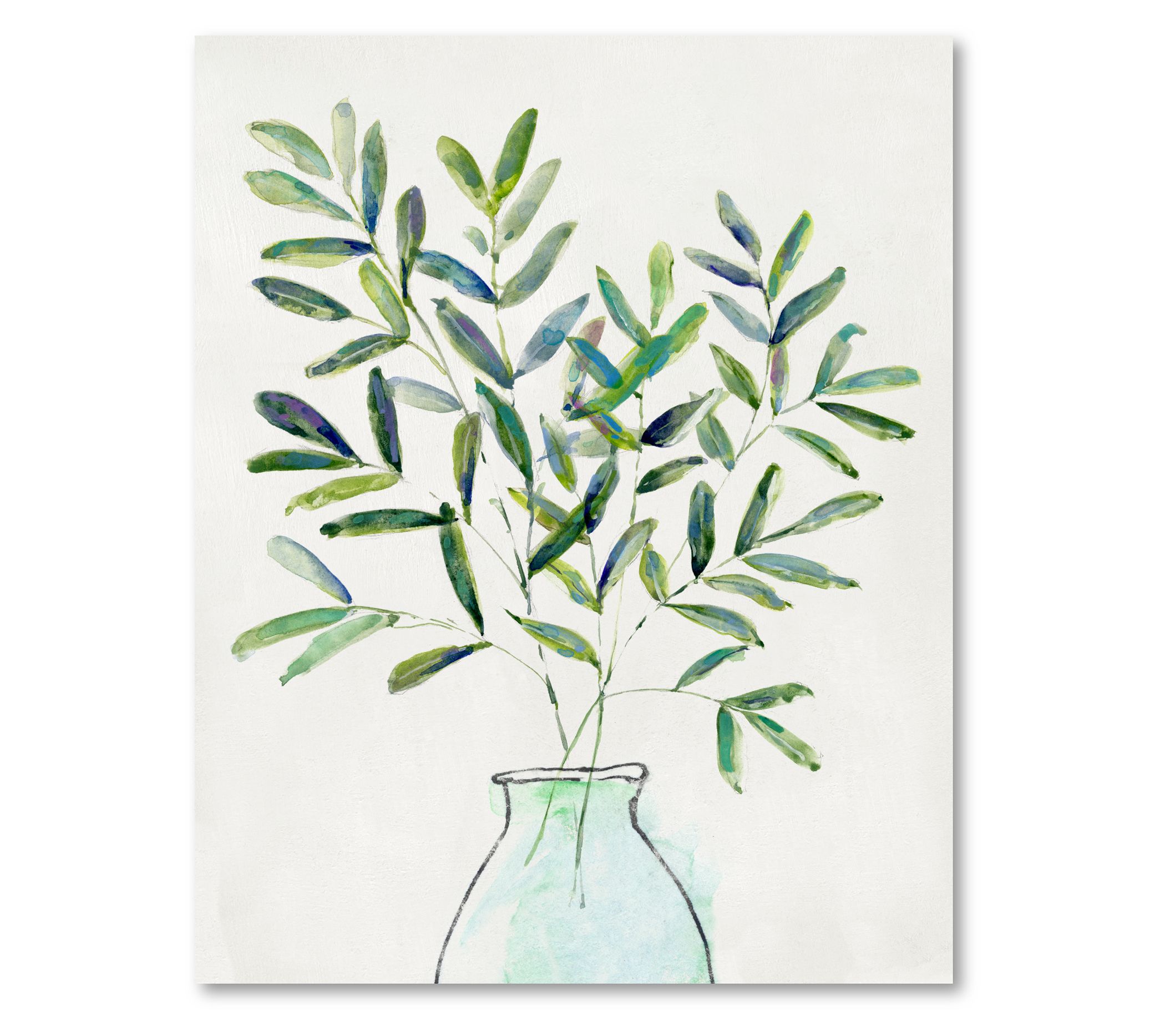 Courtside Market Greenery Arrangement II 16x20Canvas Wall Art - QVC.com