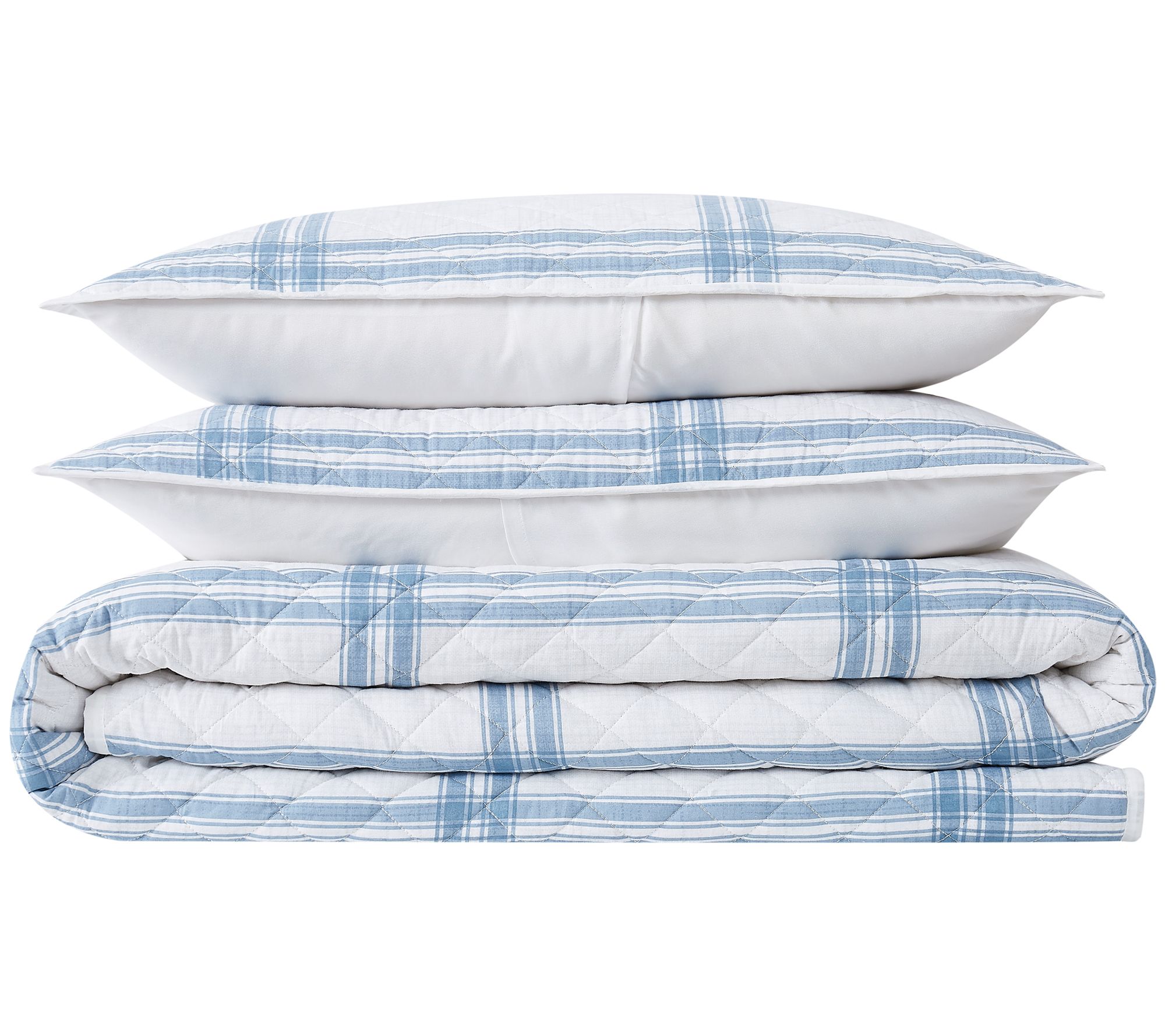 Cottage Classics Farmhouse Plaid 2Piece Twin XL Quilt Set