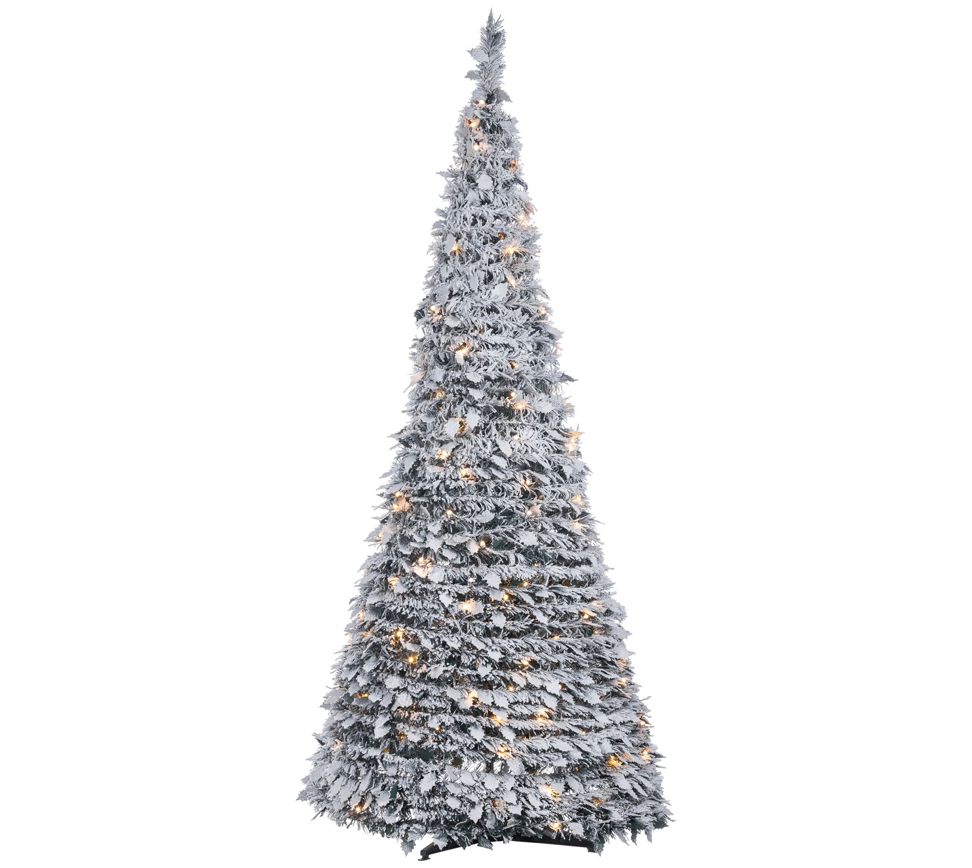 6-Foot High Pop-Up Pre-Lit Flocked Pine Tree byGerson Co.