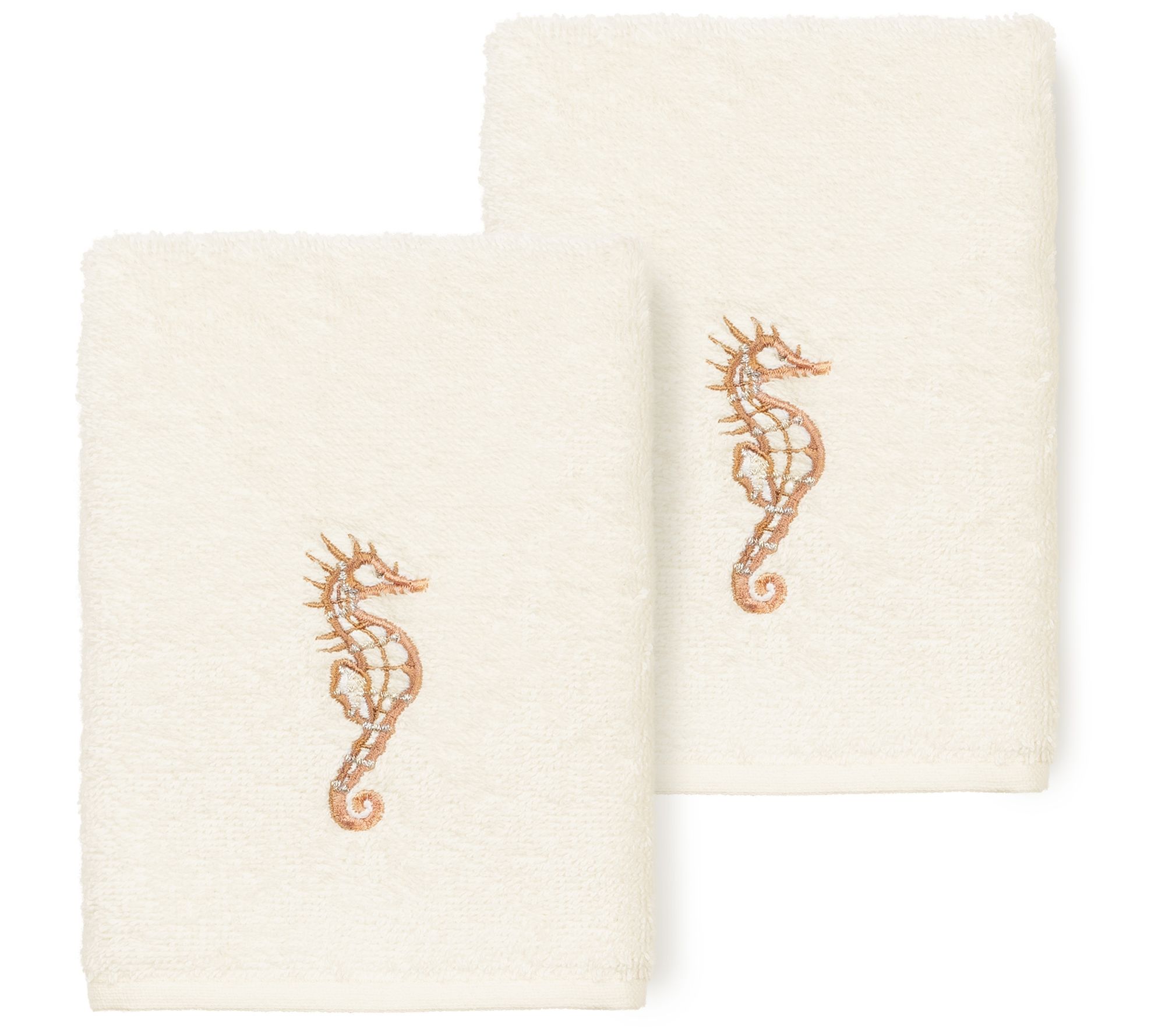 Linum Home Textiles Sofia 2PC Embellished Washcloth Set
