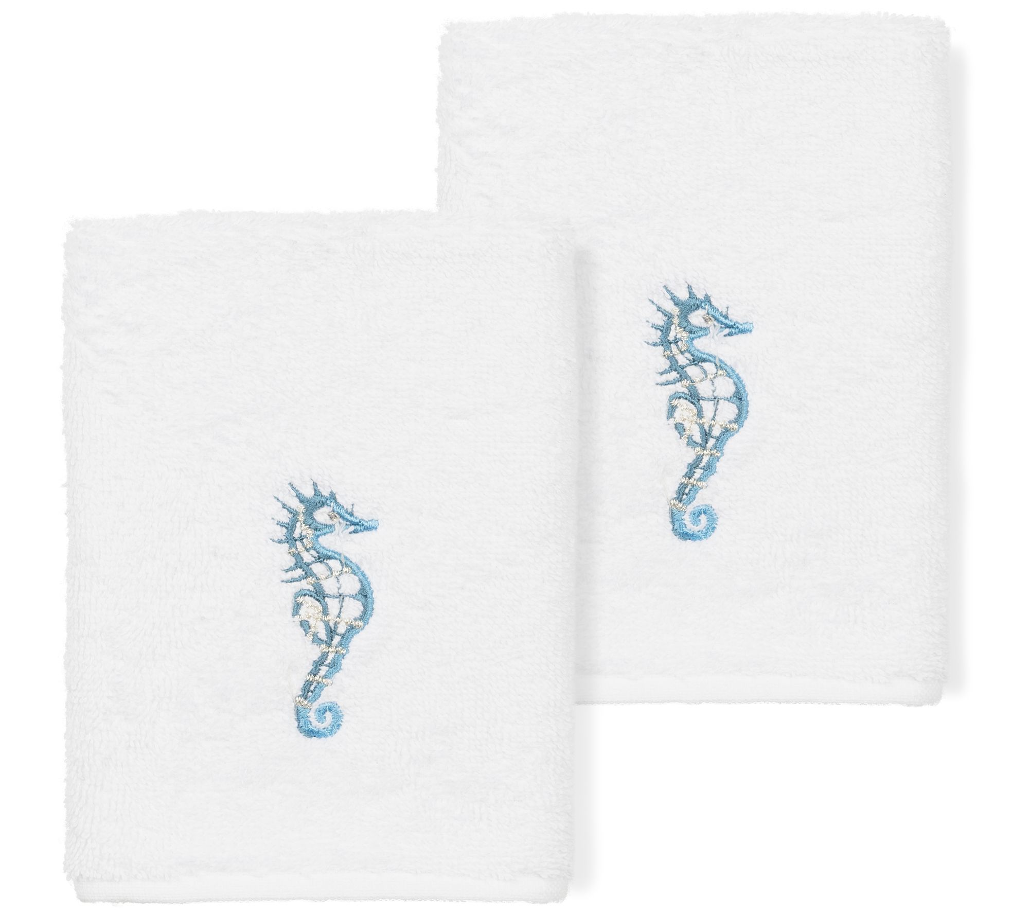 Linum Home Textiles Sofia 2PC Embellished Washcloth Set