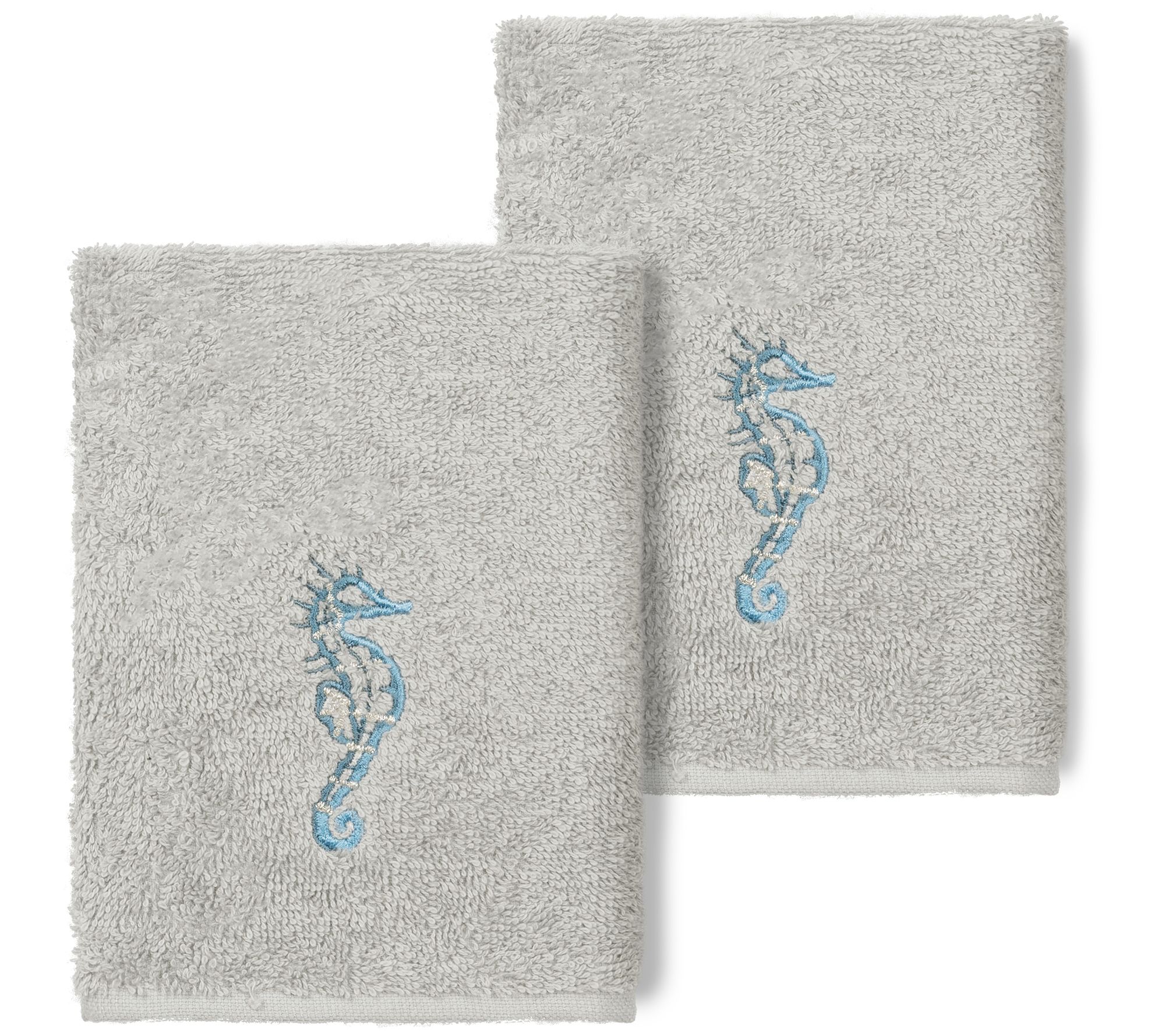 Linum Home Textiles Sofia 2PC Embellished Washcloth Set