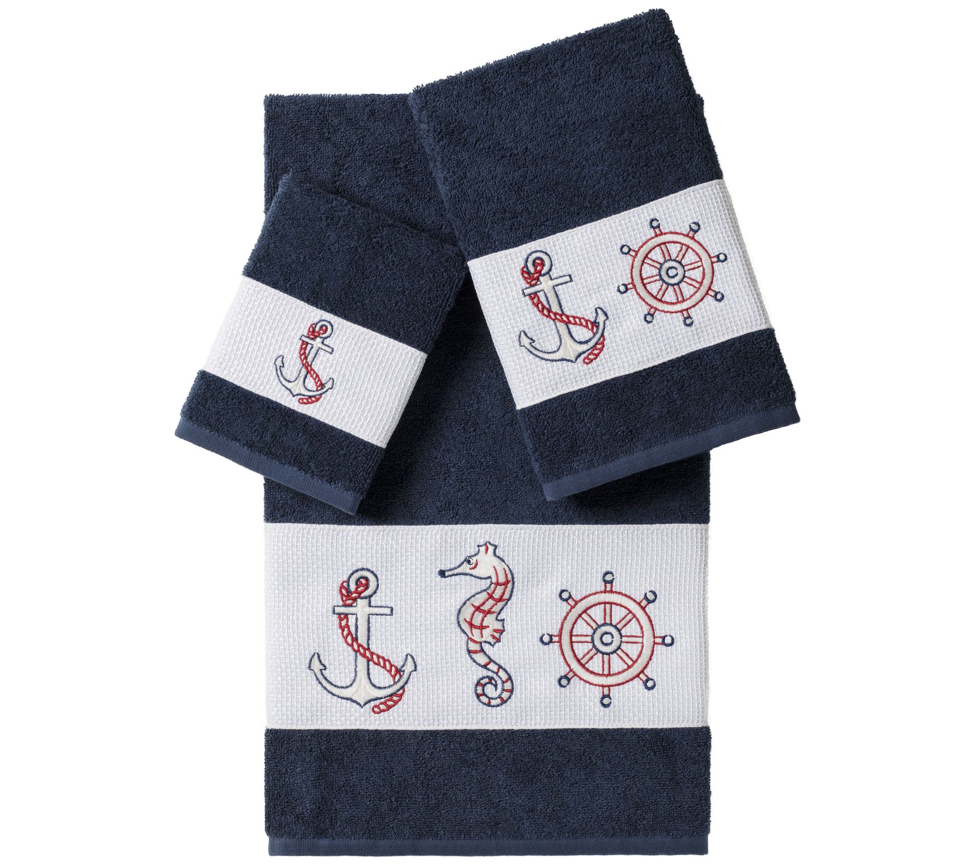 Linum Home Textiles Easton 3PC Embellished Towel Set