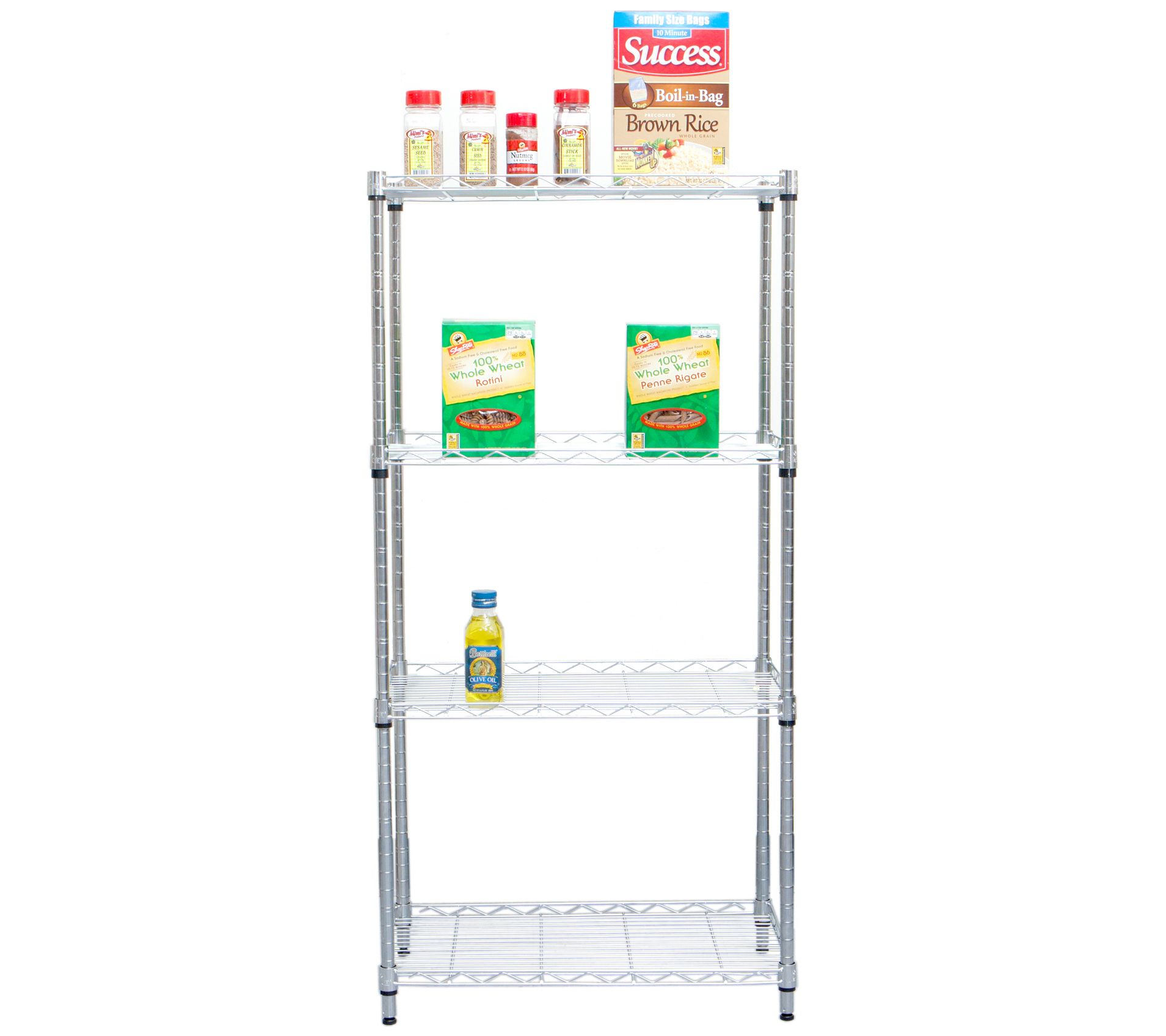 Mind Reader 4-Shelf Chrome Metal Storage Rack - QVC.com