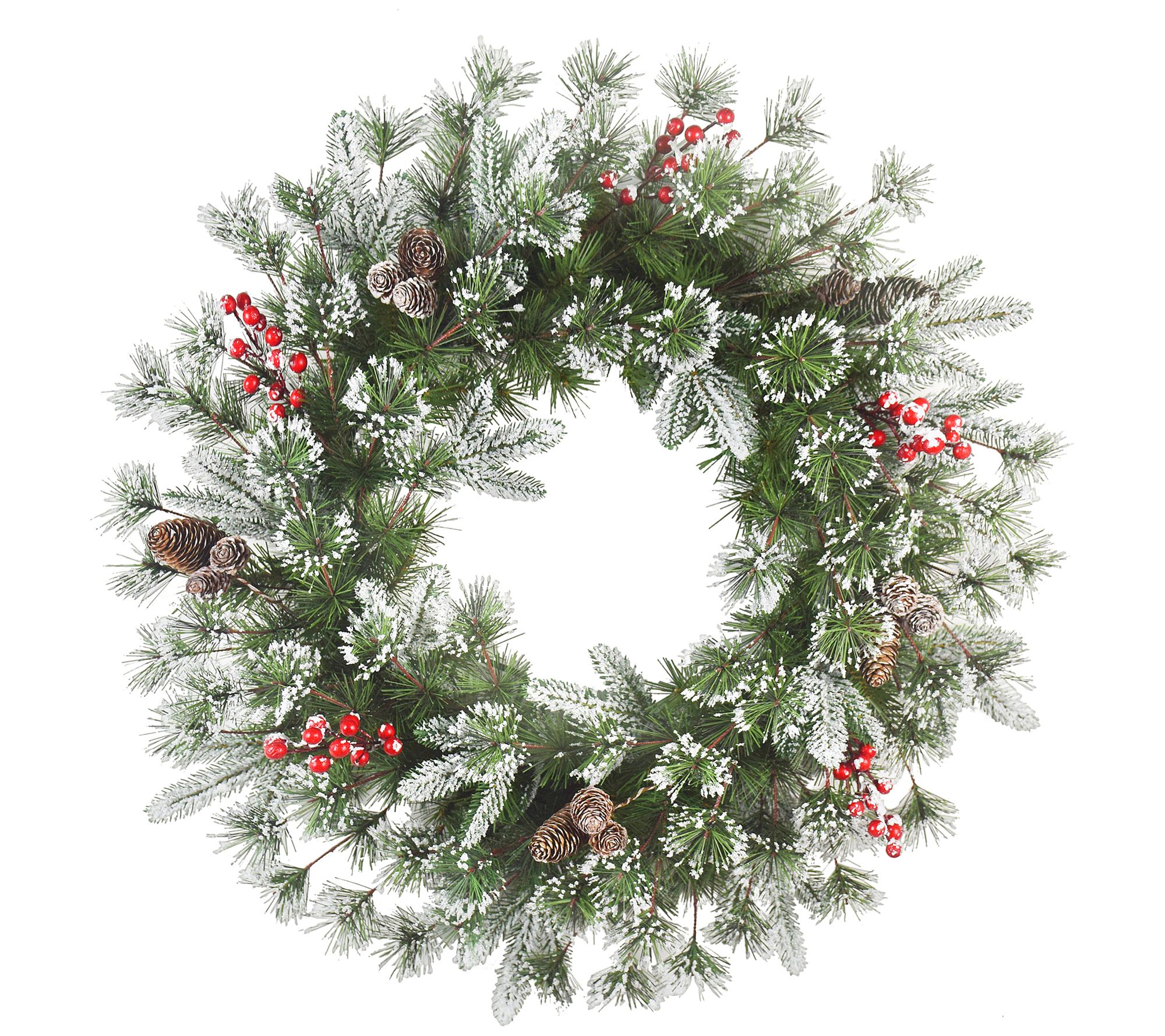 Glitzhome 24-in Indoor Green Pinecones Artificial Christmas Wreath in the  Artificial Christmas Wreaths department at