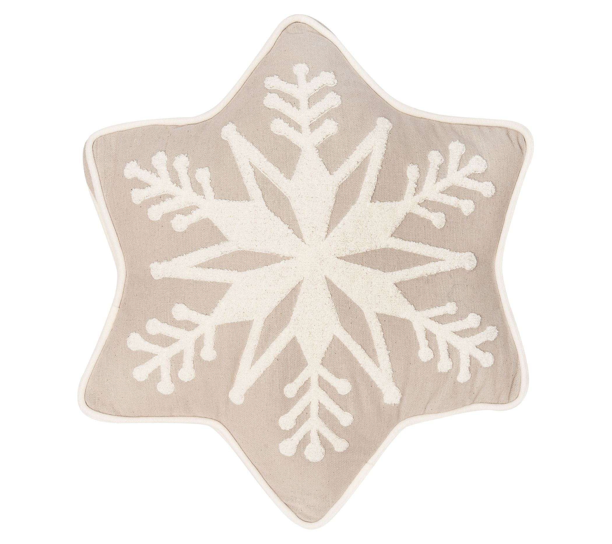 C&F Home Snowflake Shaped 18" x 18" Tufted Throw Pillow