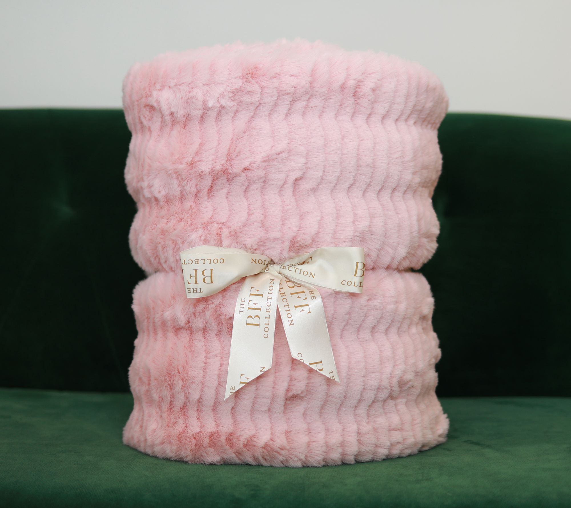 Emily Soft Plush Faux Fur, Pink Frost