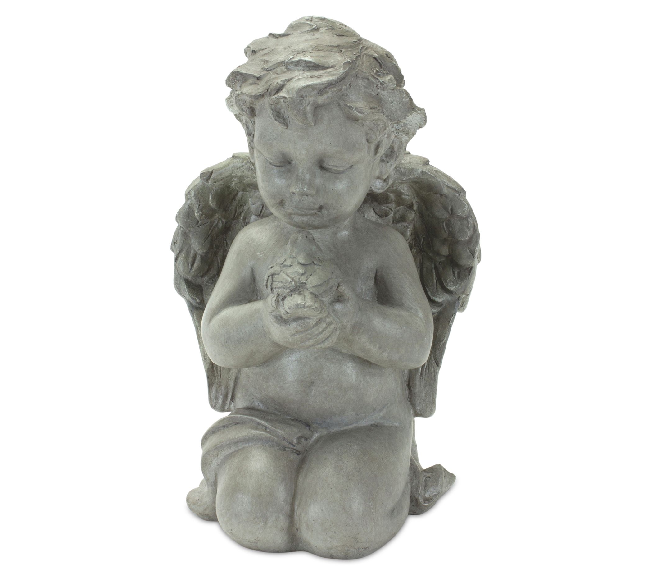 Melrose Sitting Cherub Garden Statues (Set of 2) - QVC.com