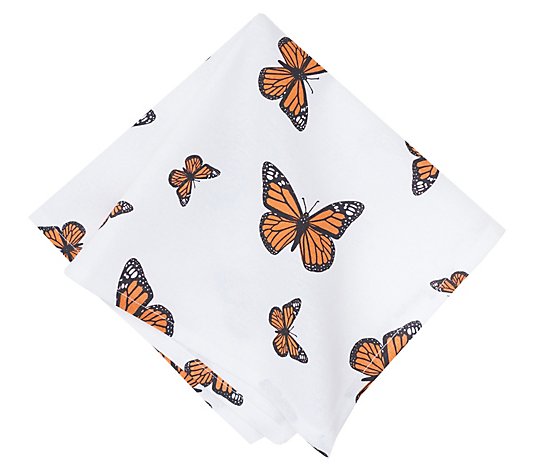 Monarch Butterfly Napkin, Set of 6 by Valerie