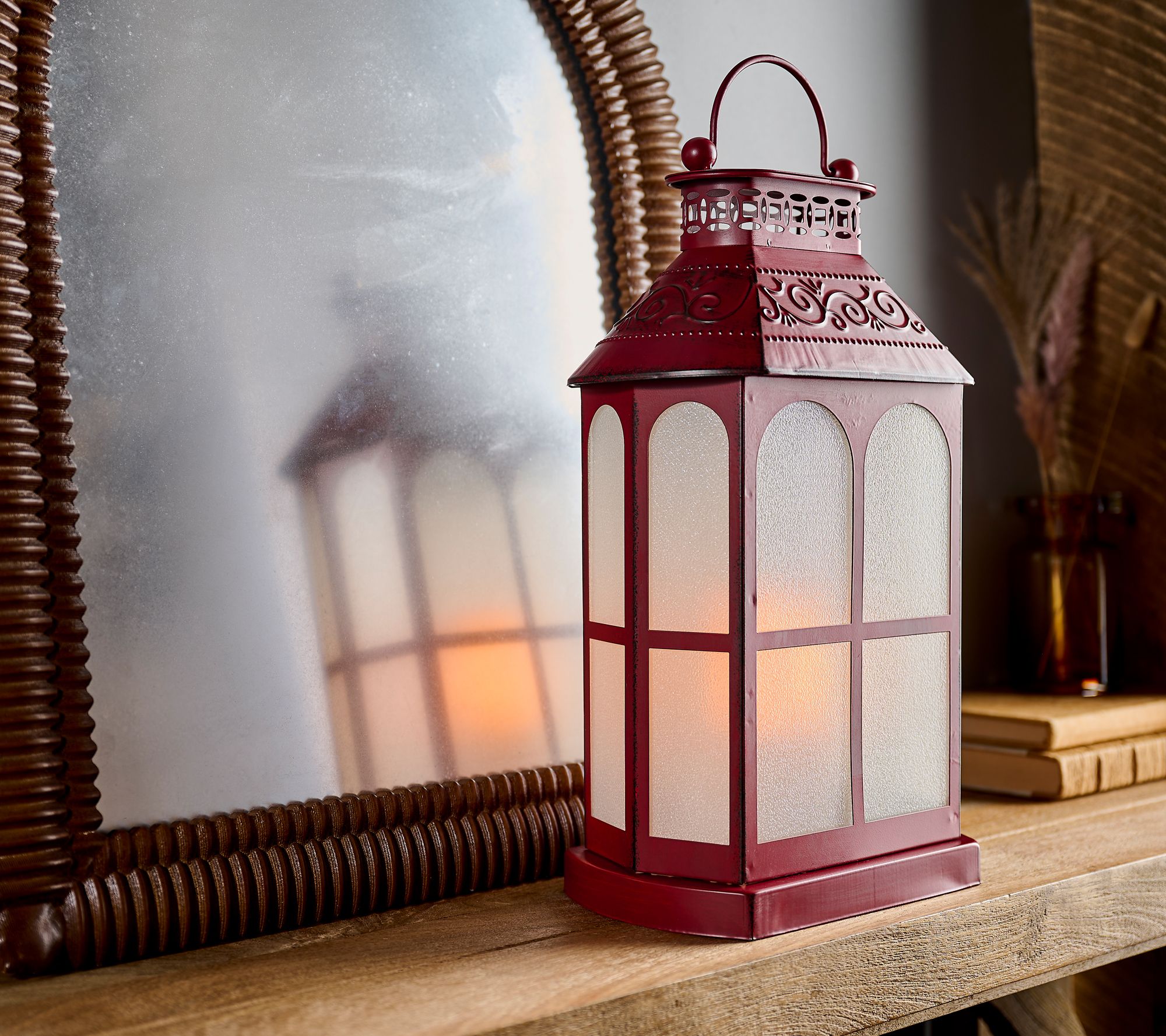 Flickering Flame Light in the Window Lantern by Valerie