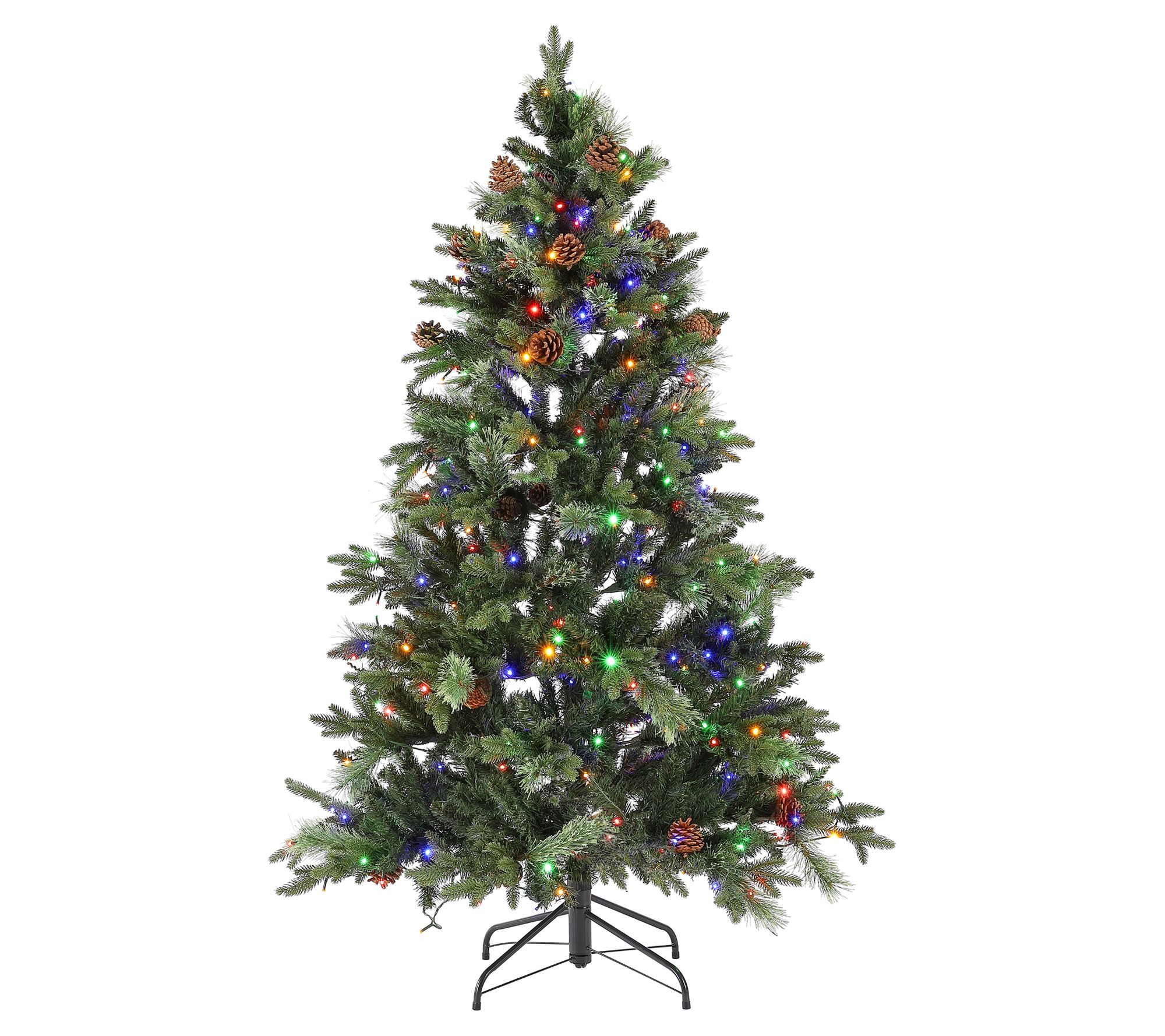 Safavieh 5.5FT Pre-lit Faux Christmas Tree - QVC.com