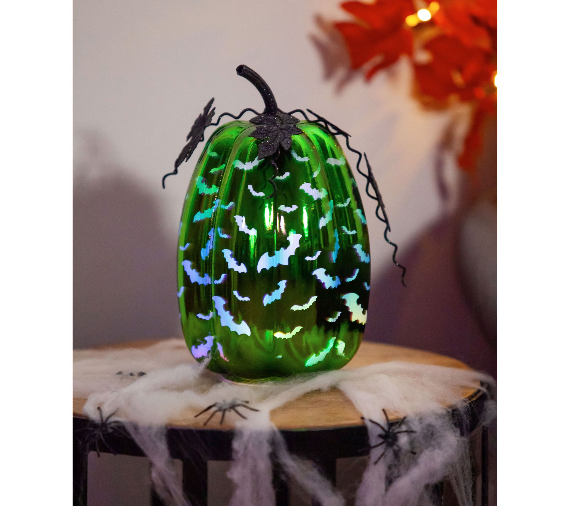 Evergreen LED Glass Pumpkin
