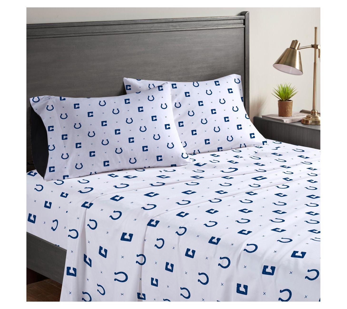 Pegasus Sports NFL Small X Queen Sheet Set