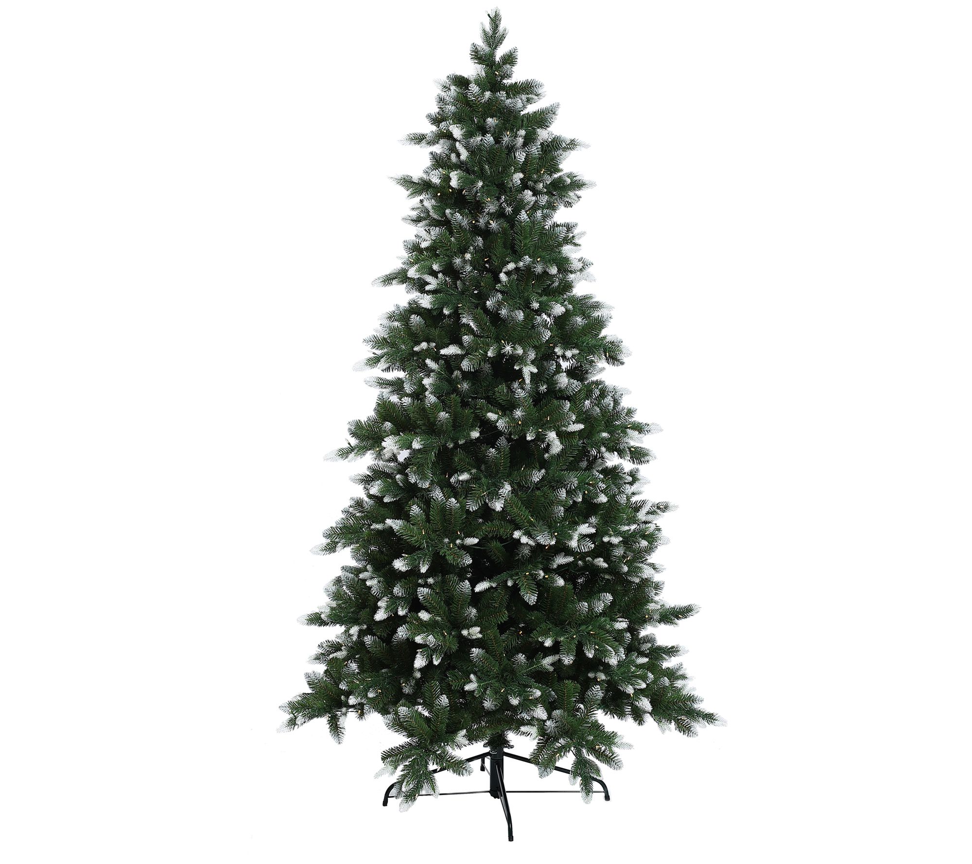LuxenHome 7.5' Pre-Lit Snow-Kissed Artificial Christmas Tree